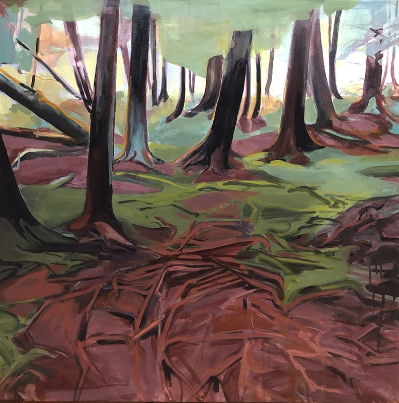 Forest Floor, 2021, Acrylic on canvas, 36 x 36 inches