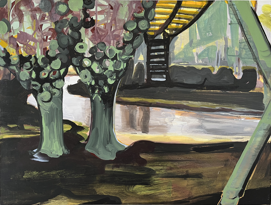 Weiden revised, 2025, Acrylic on canvas 24 x 32 inches