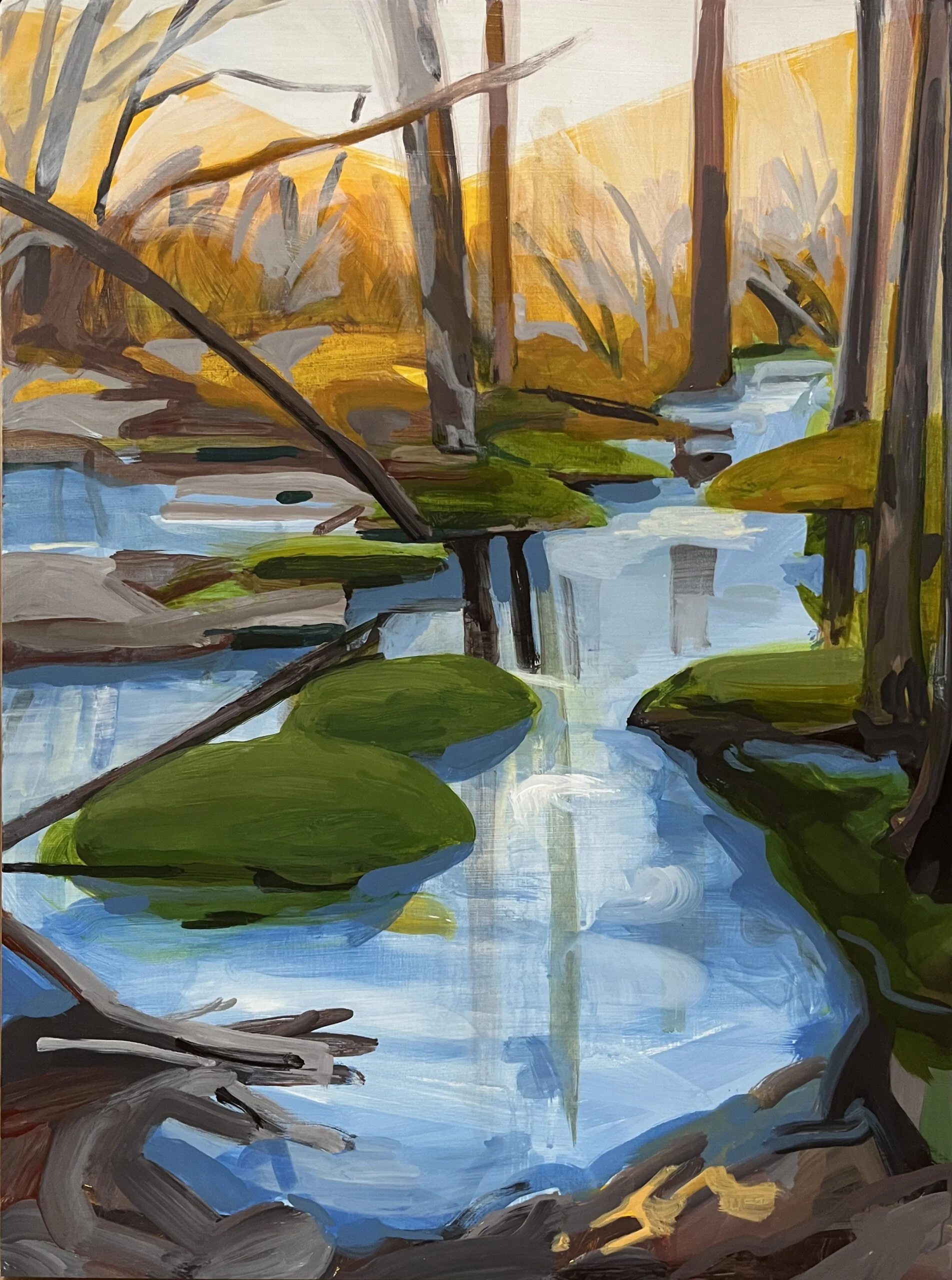 
Swamp Passage, 2023, Acrylic on panel 24 × 18 inches
