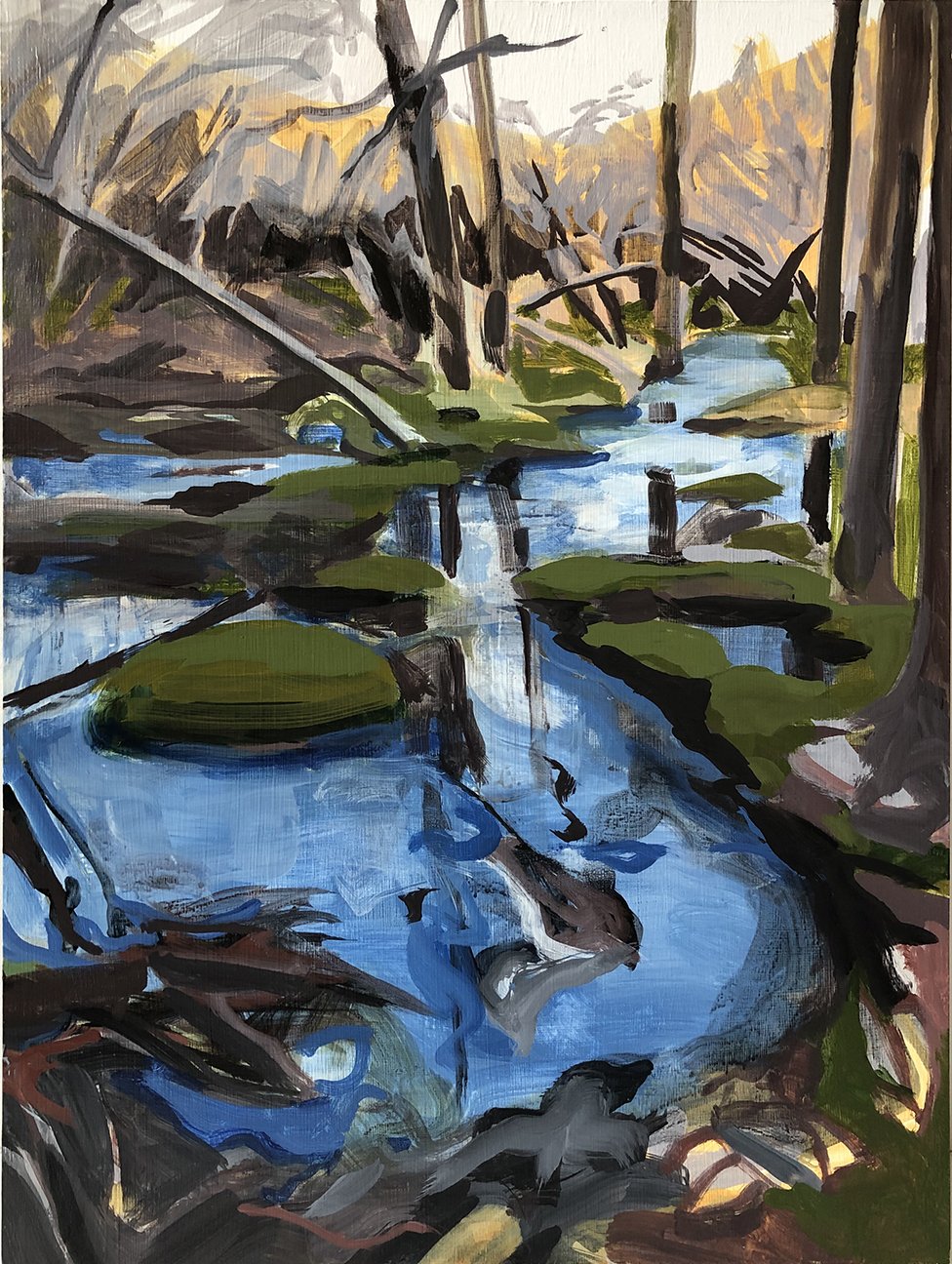 Swamp Passage, 2021, Acrylic on panel, 24 x 18 inches