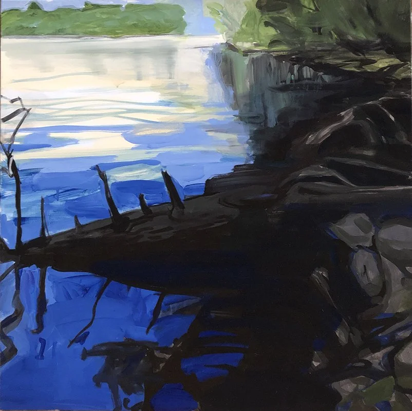Rock Lake, 2021, Acrylic on canvas, 24 x 24 inches