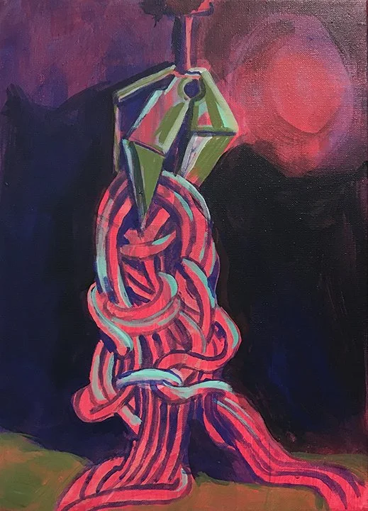 Night Time, 2017, Acrylic on canvas, 12 x 16 inches