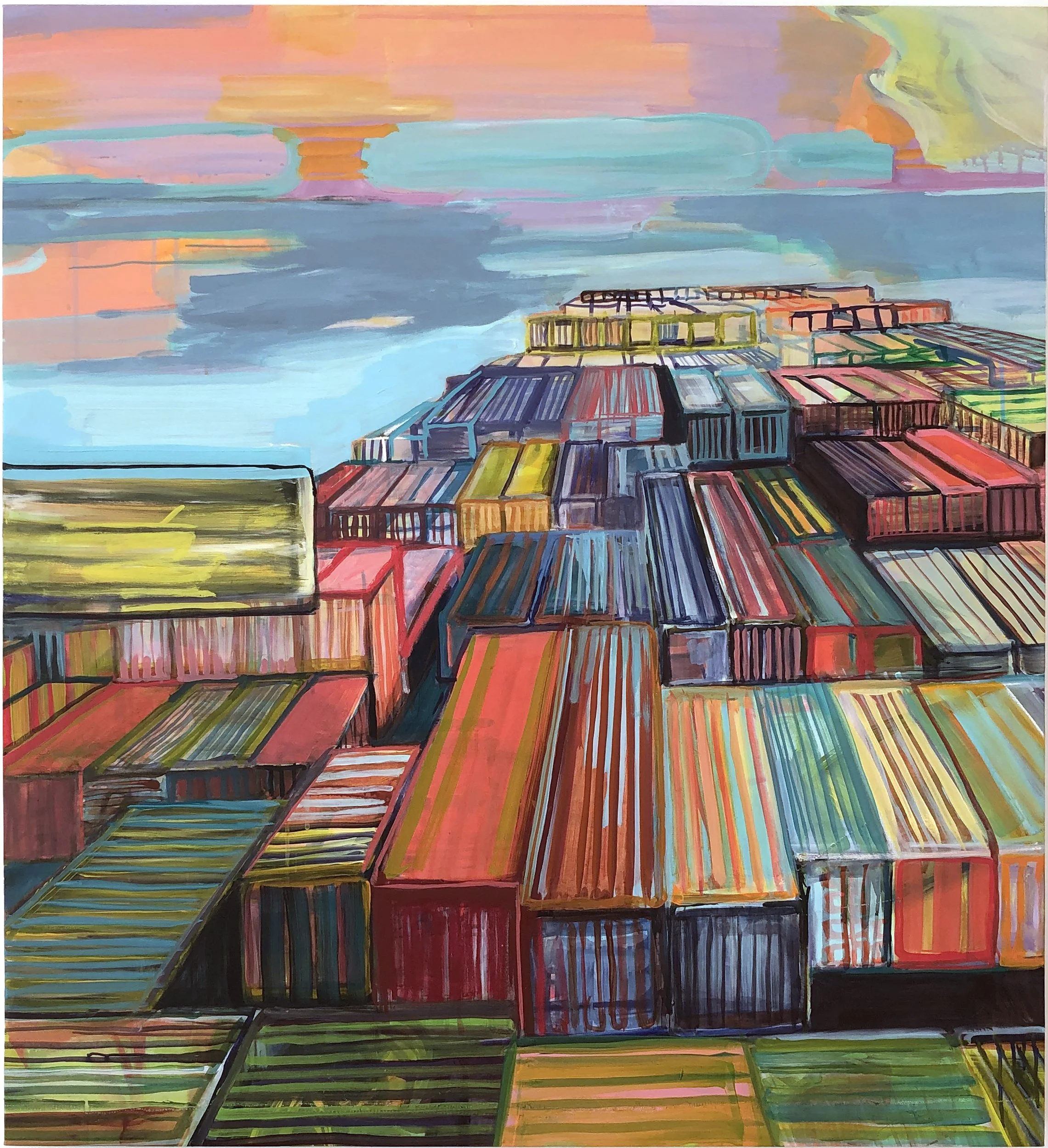 Small Cargo, 2020, Acrylic on canvas, 44 x 36 inches