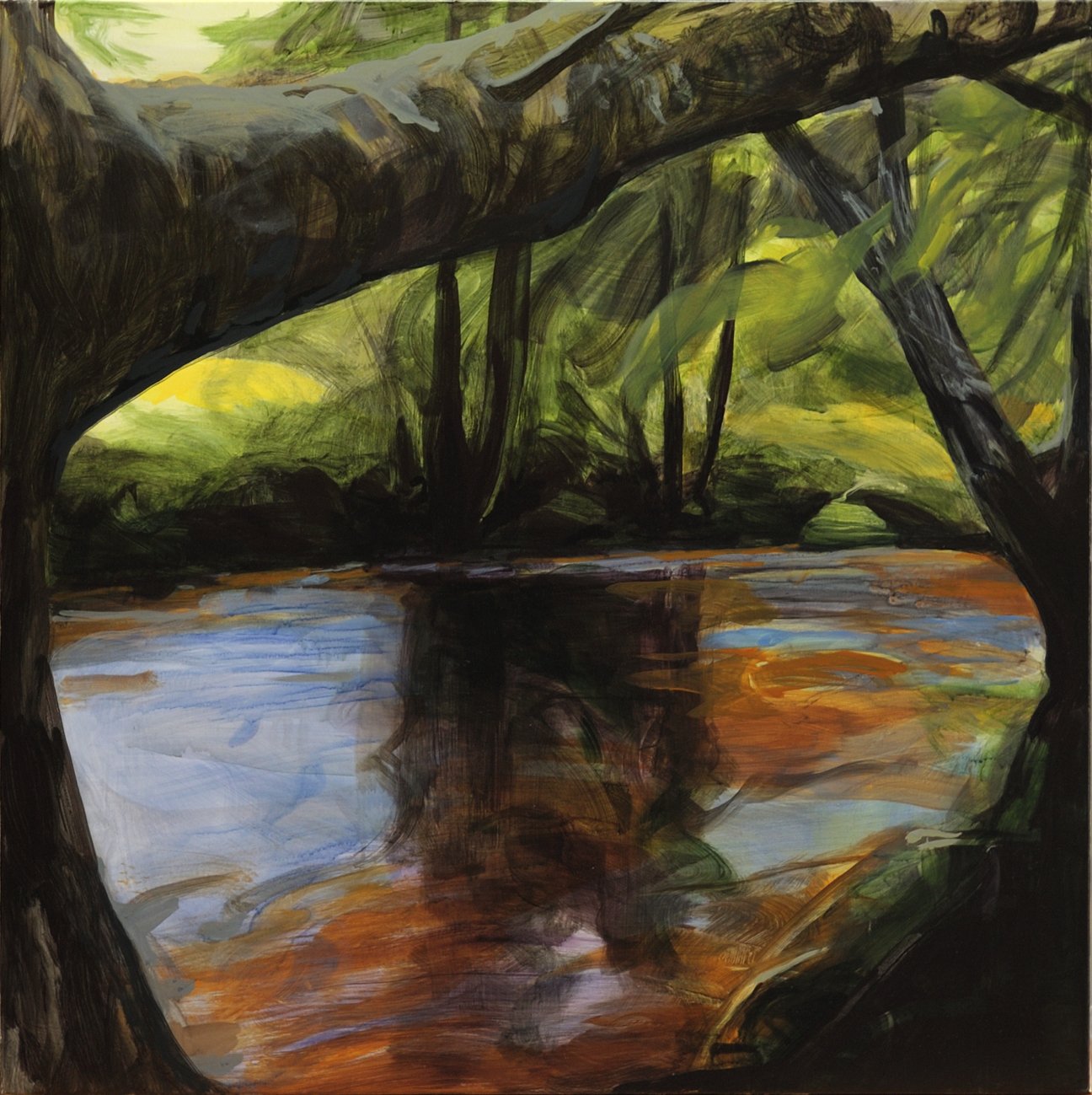 Lens, 2023, Acrylic on canvas, 24 x 24 inches