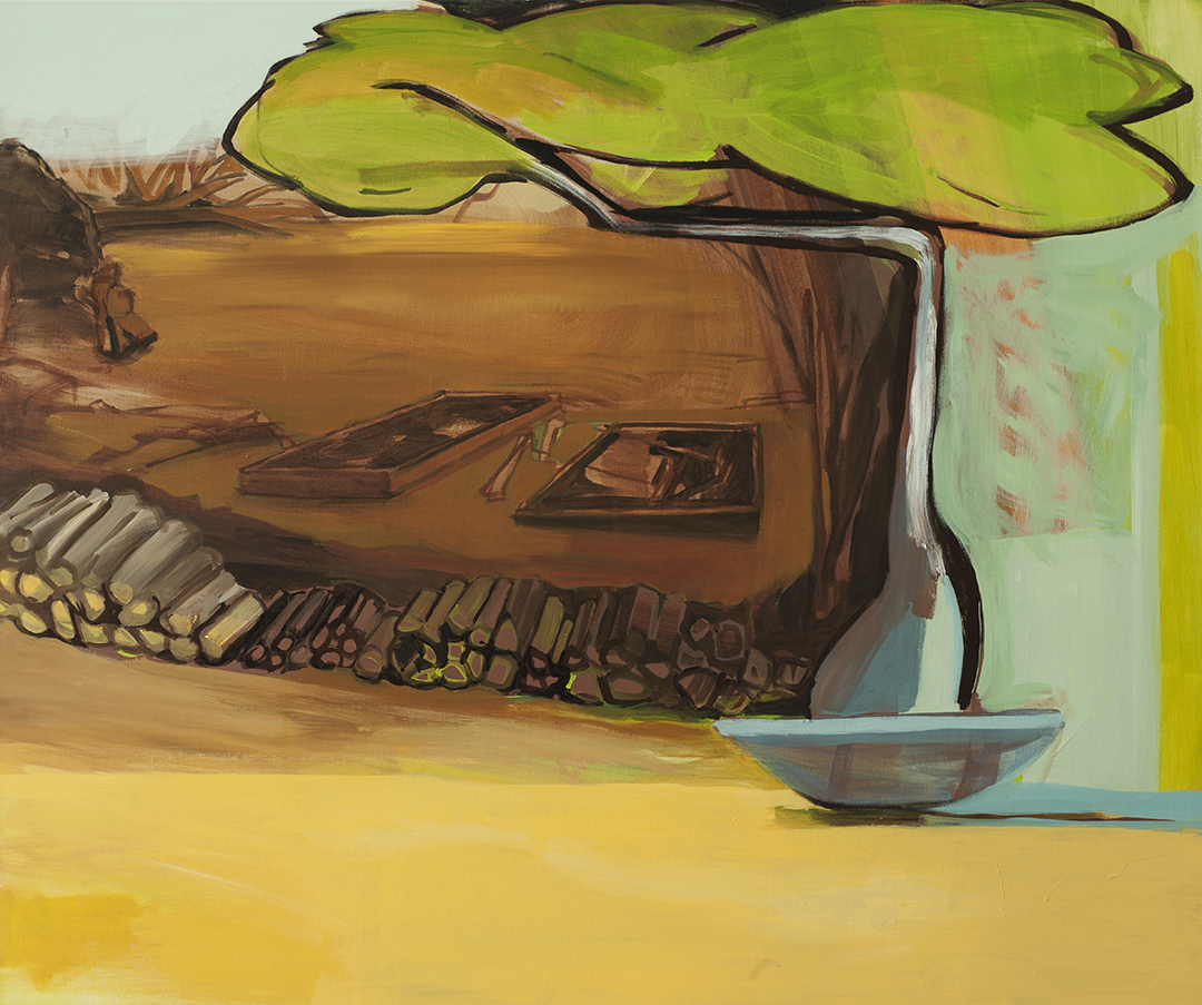 Bonsai, 2020, Acrylic on canvas, 36 x 40 inches