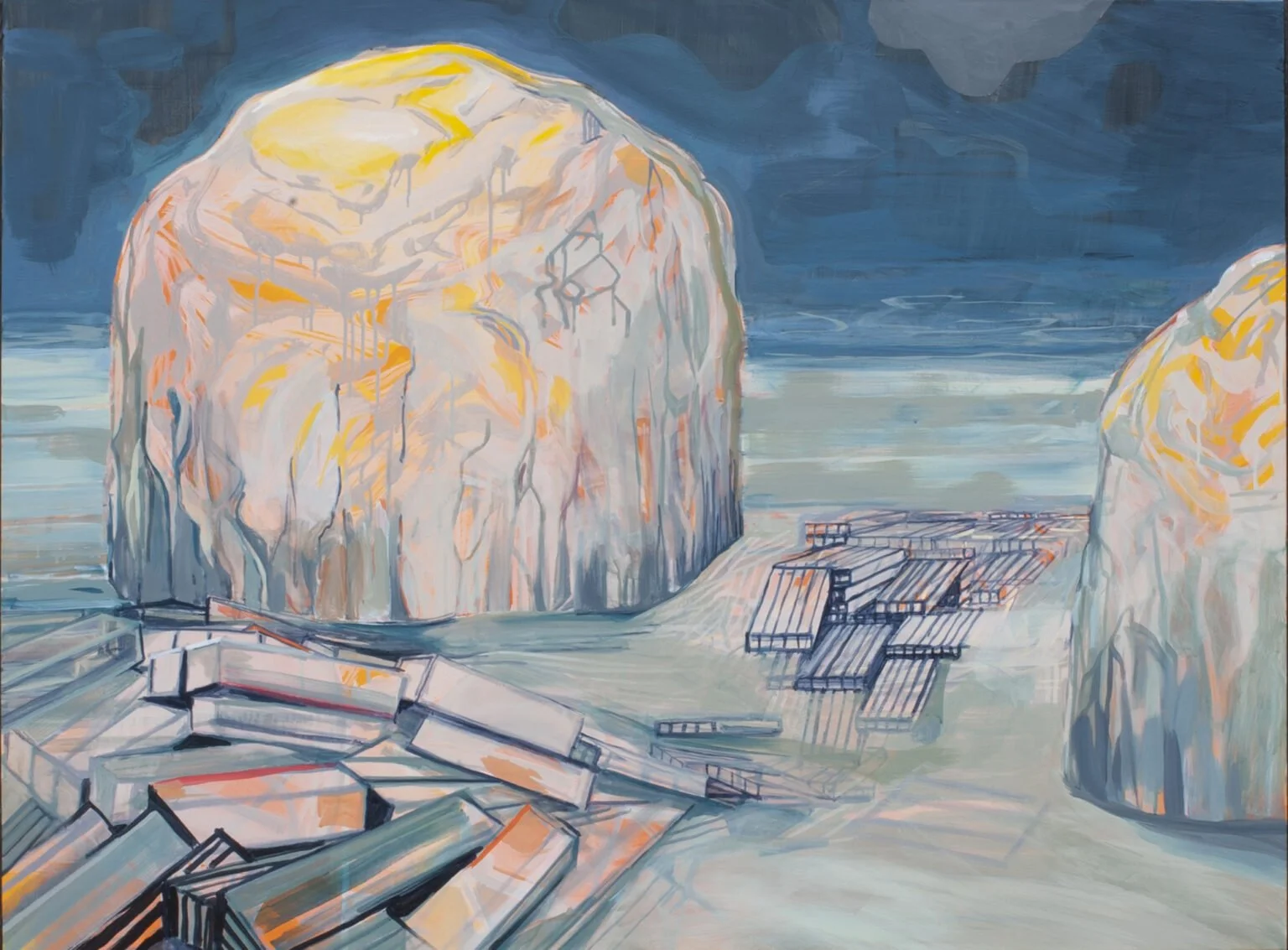 Loose Cargo, 2020, Acrylic on canvas, 41 × 54 inches