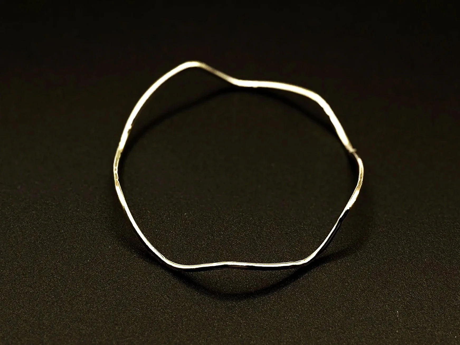 bangle bracelet: sterling silver