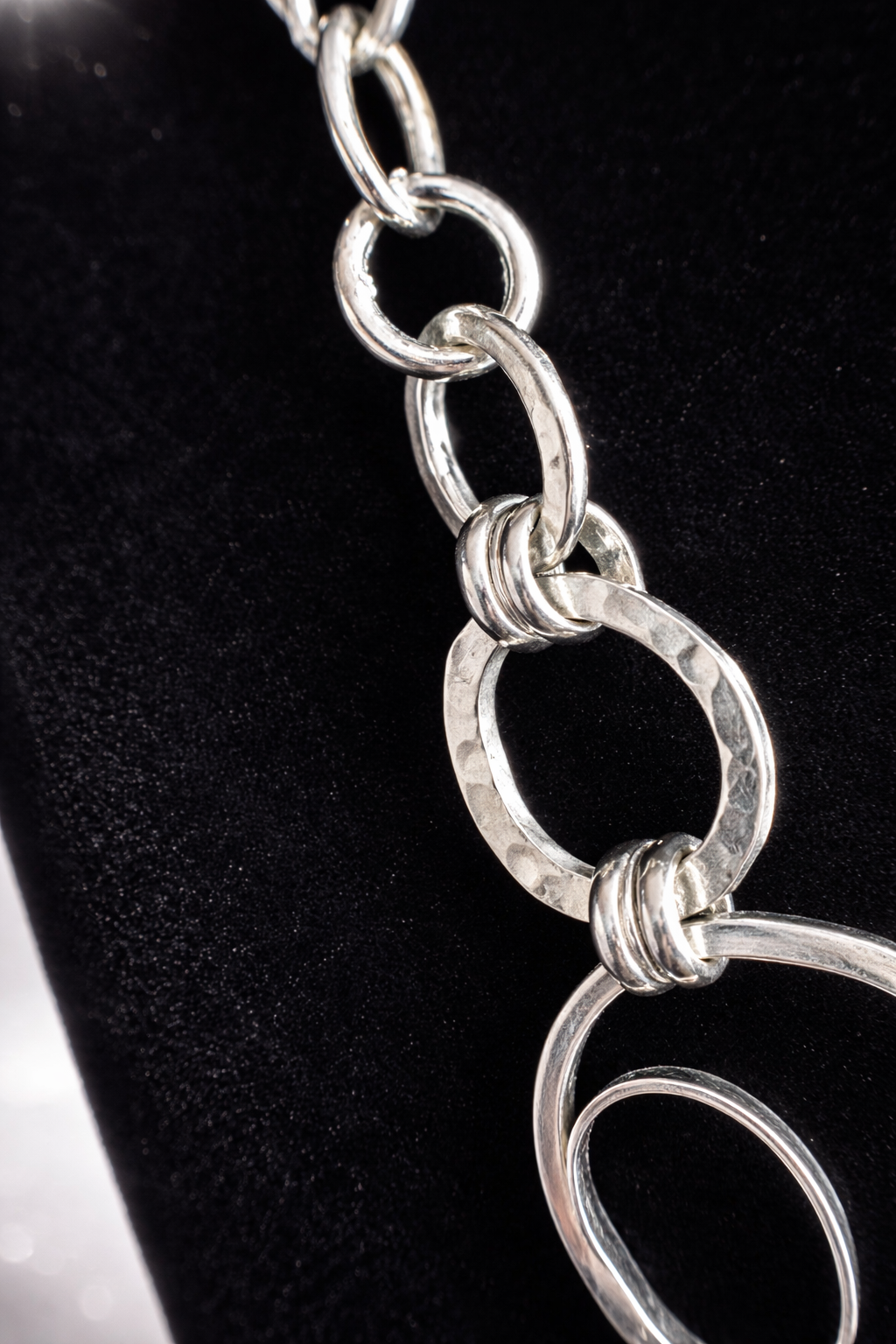 detail2:  sterling silver necklace with resin inlay