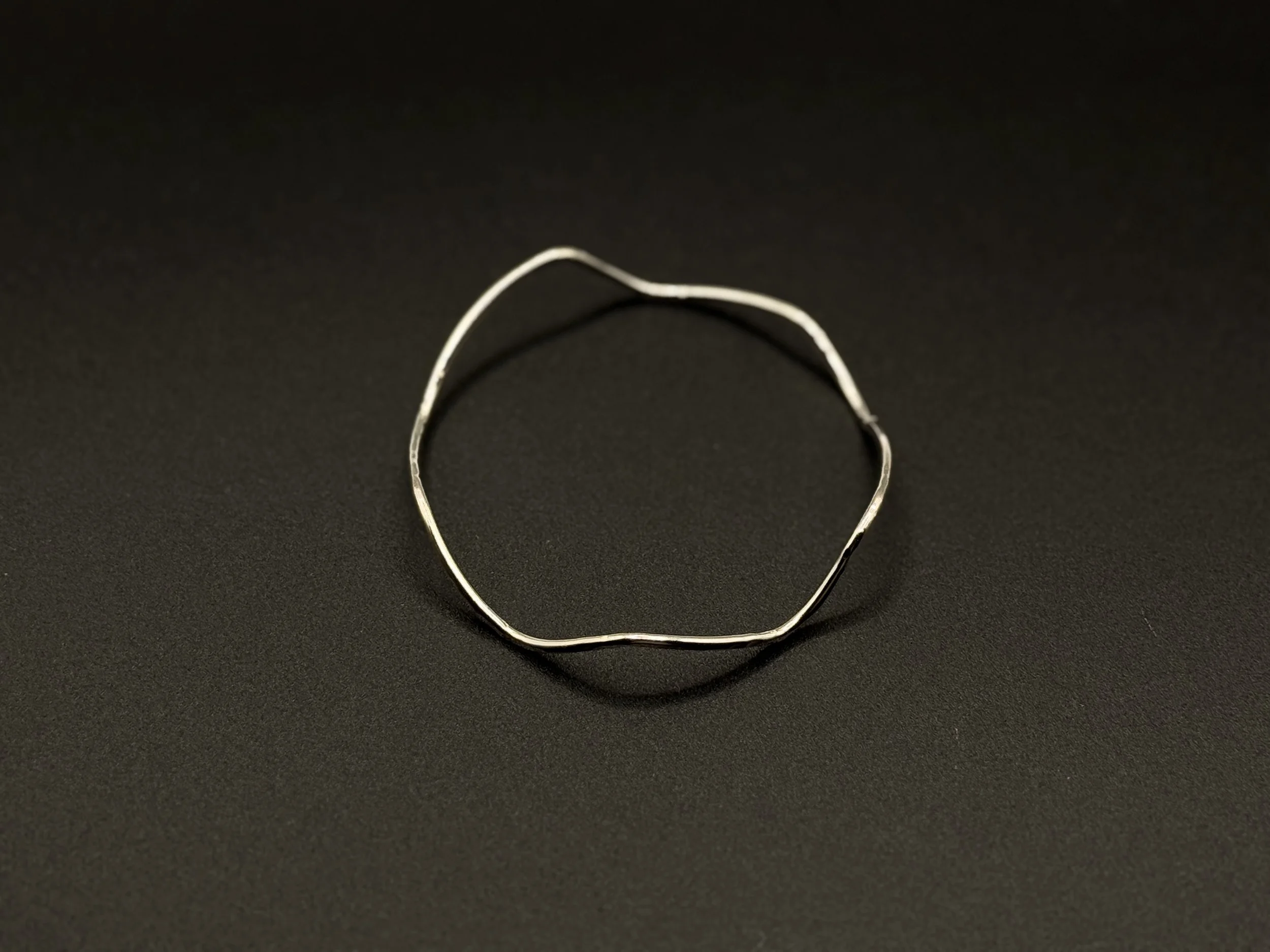 bangle bracelet: sterling silver
