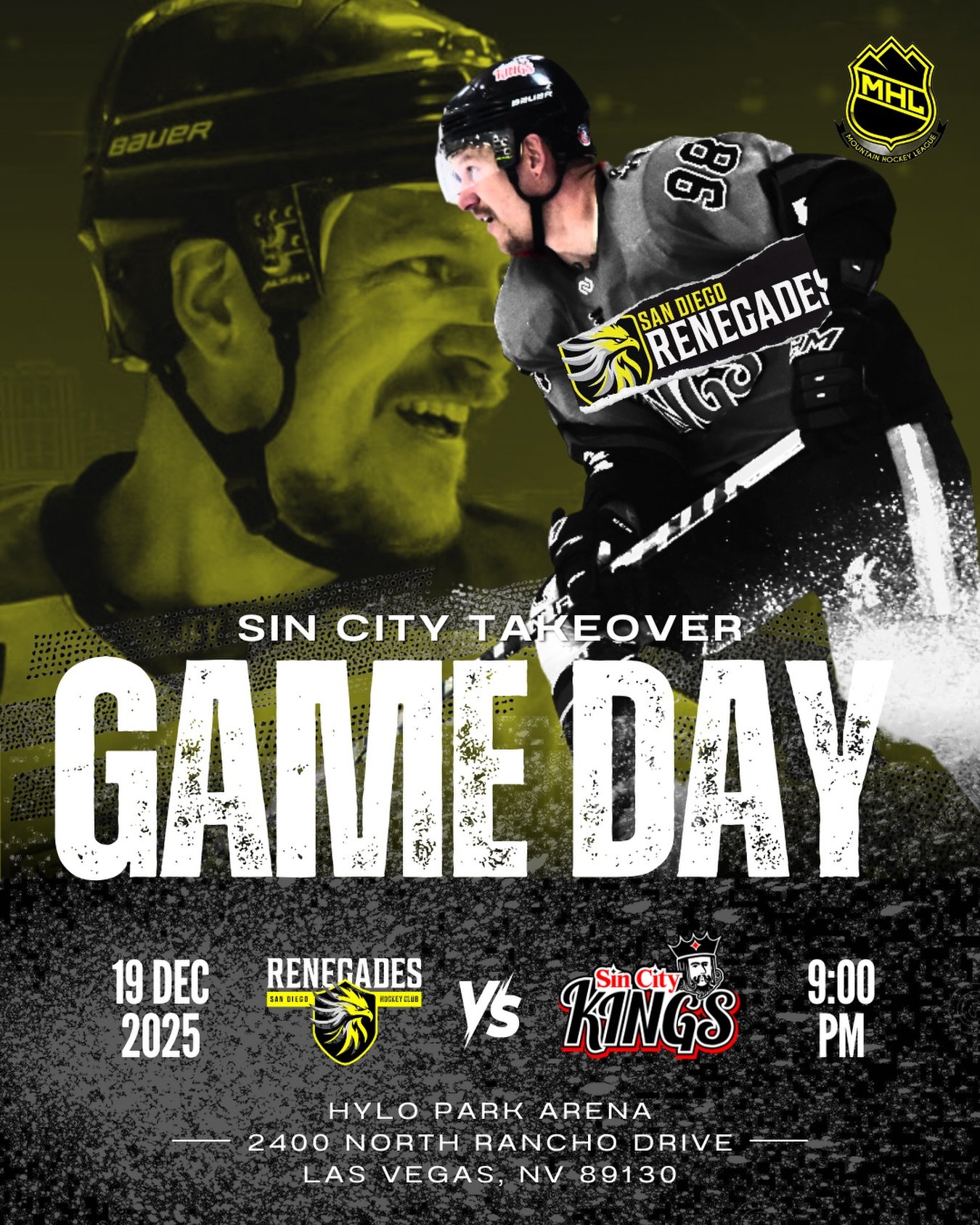 GAME DAY.
Tonight we go to war with the Sin City Kings

Fast ice. Heavy hits. No backing down. This one&rsquo;s gonna be fun. And we&rsquo;re not rolling in light&hellip;

Welcome Tyler Bush, a pure-blood Senior A thoroughbred, hits like a freight tr