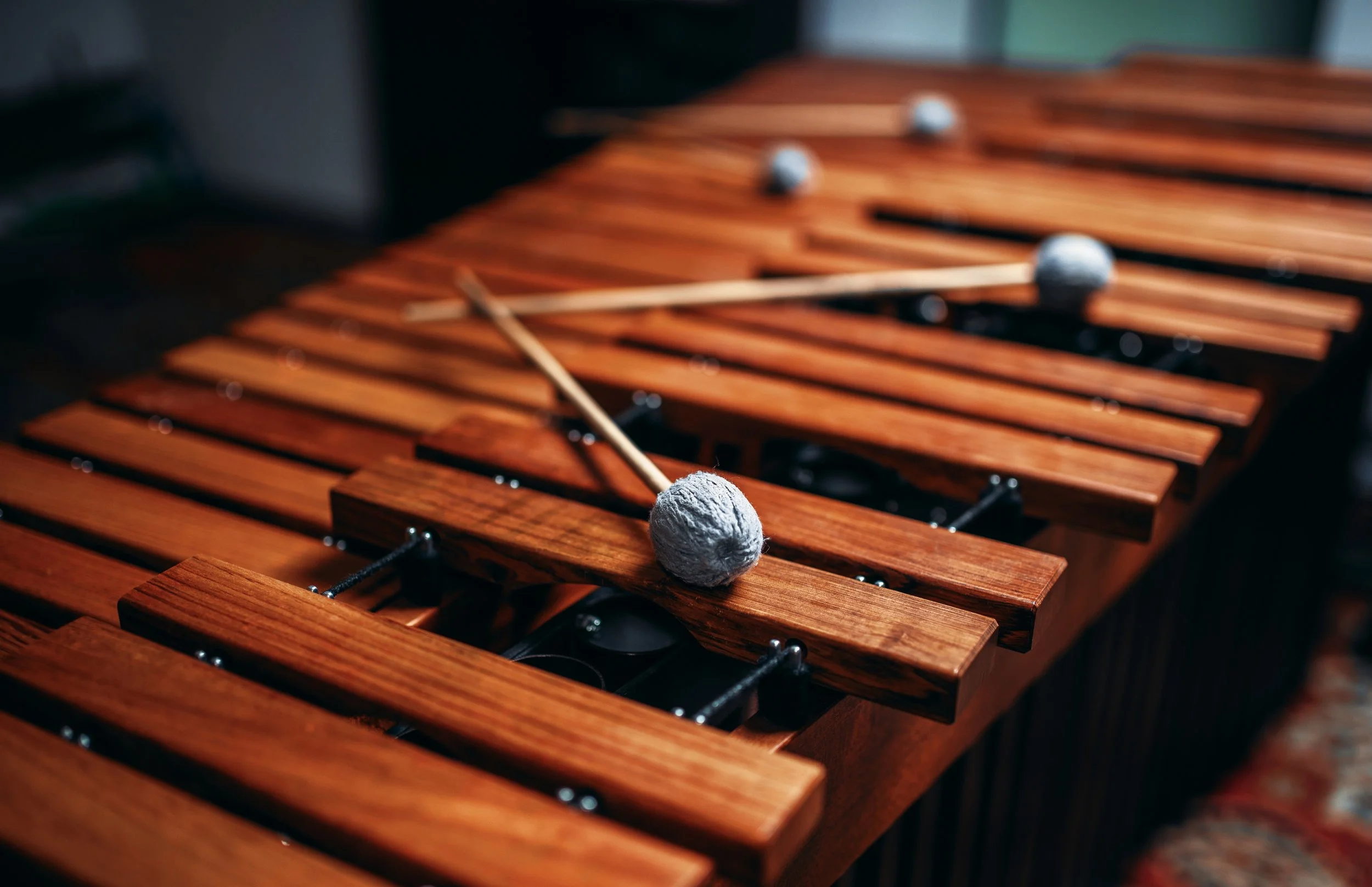 Lessons with Zachery Wood Percussion Studio include access to a concert-grade marimba.