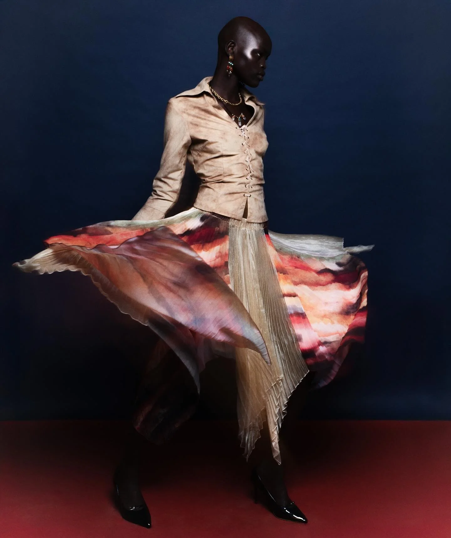 Pleated skirt featuring my own artwork as a print. 

Special thanks to the team 🧡

Photographer: @pavlosmouslis 
Styling : @paxiethegoat 
MUA: @christianaxmu 
Set Designer : @klerichotzai 
Model : @linah_louis @dmodelagency