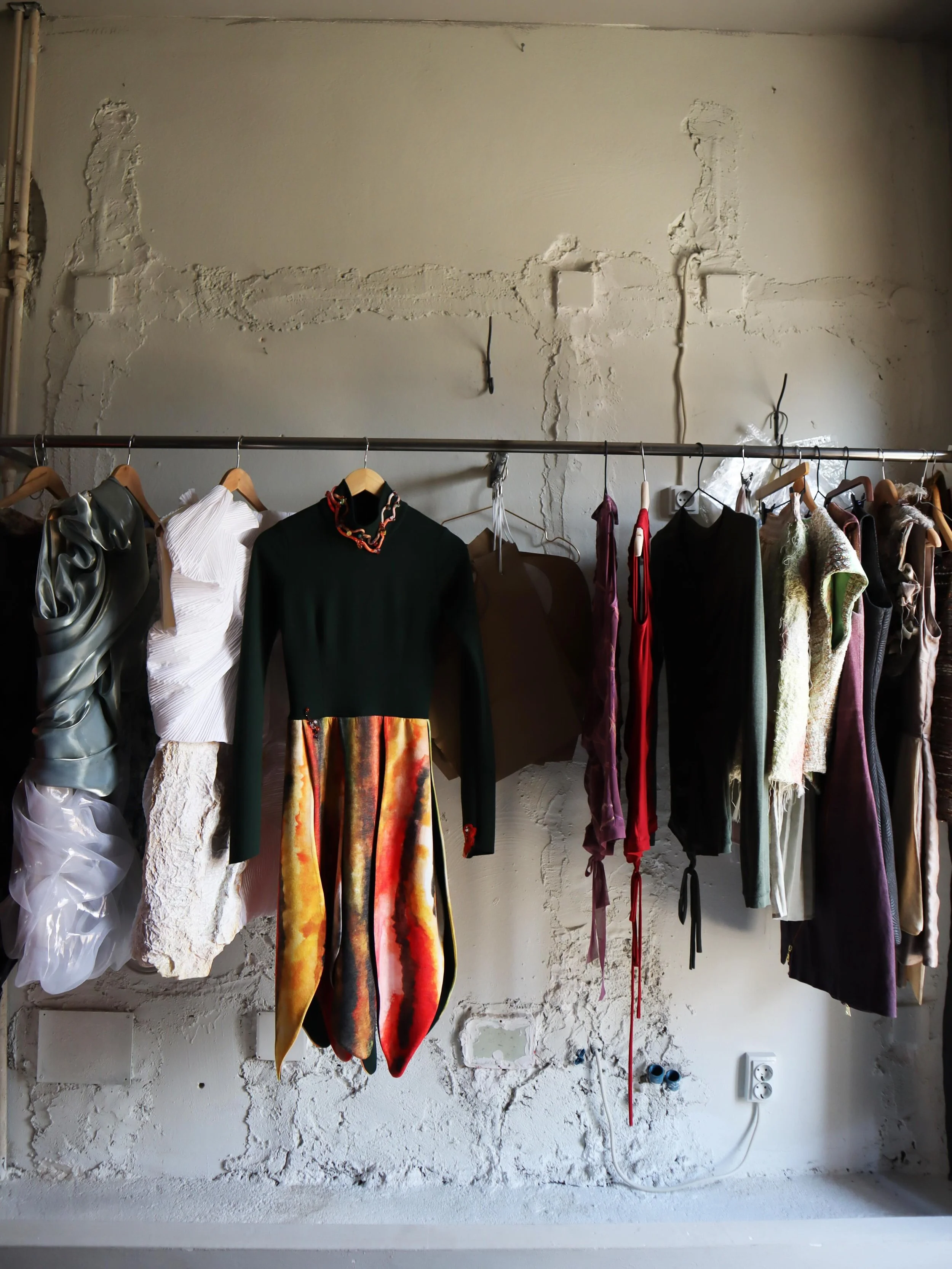 Selected pieces from the studio -where texture , structure and emotion begin to take form.

#fashionstudio #slowfashion