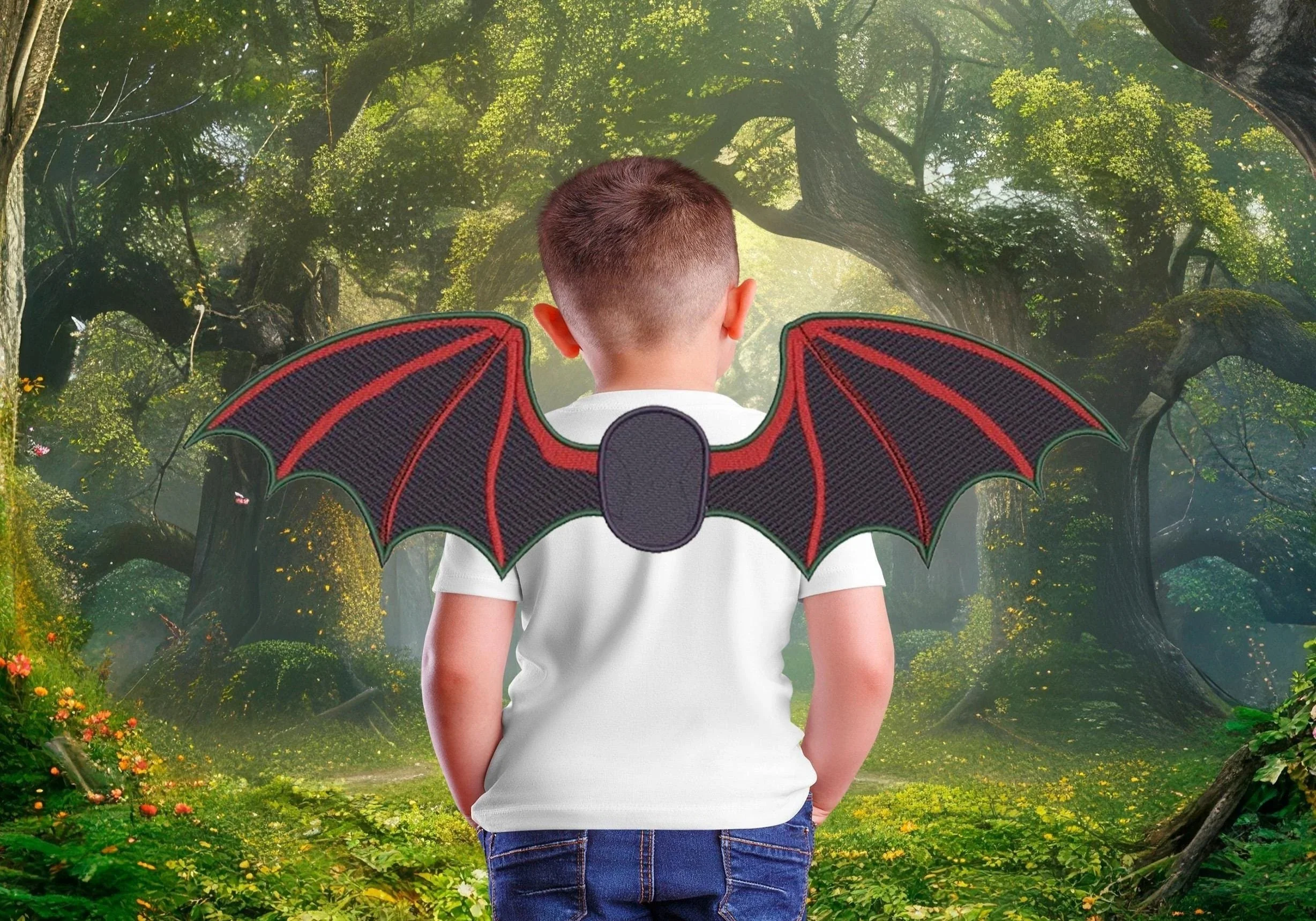 Costume Dragon Wings digital ITH embroidery design