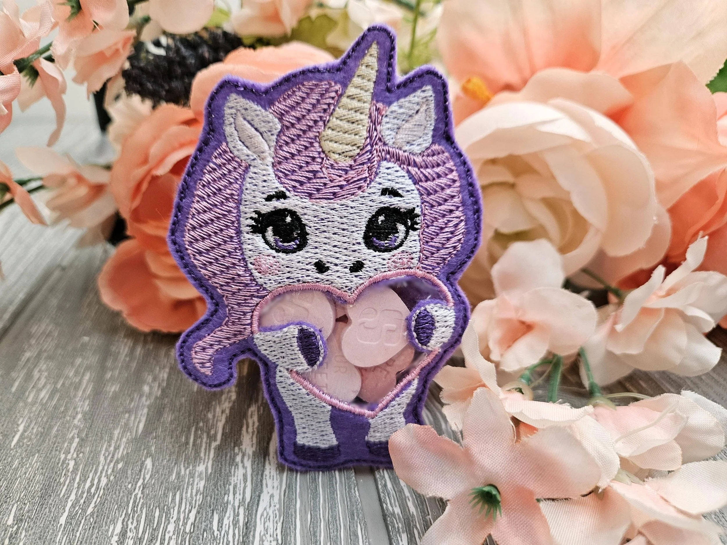 Unicorn Candy Treat Bag ITH Embroidery Design