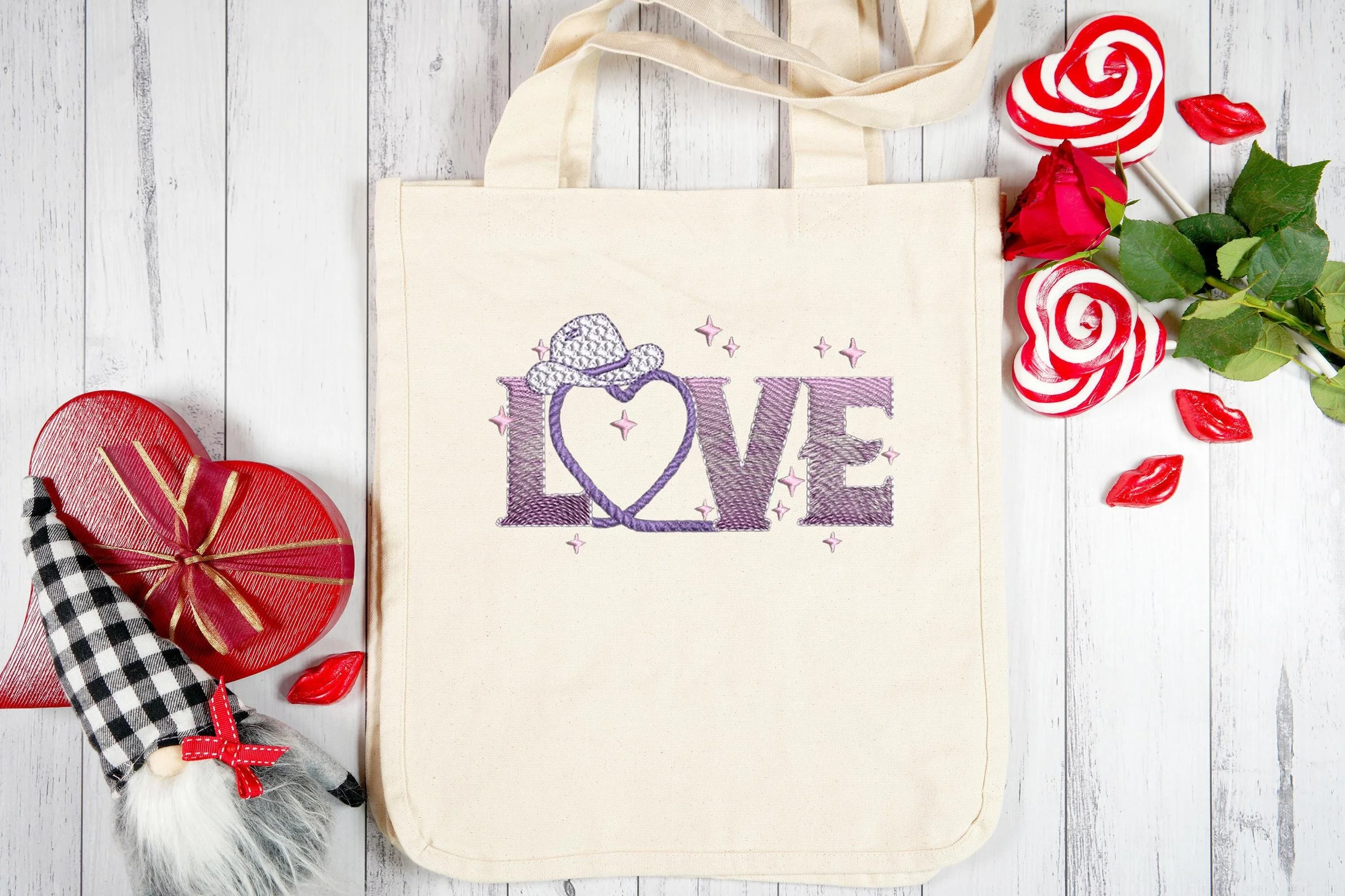Valentine Country Digital Embroidery Design 2 styles