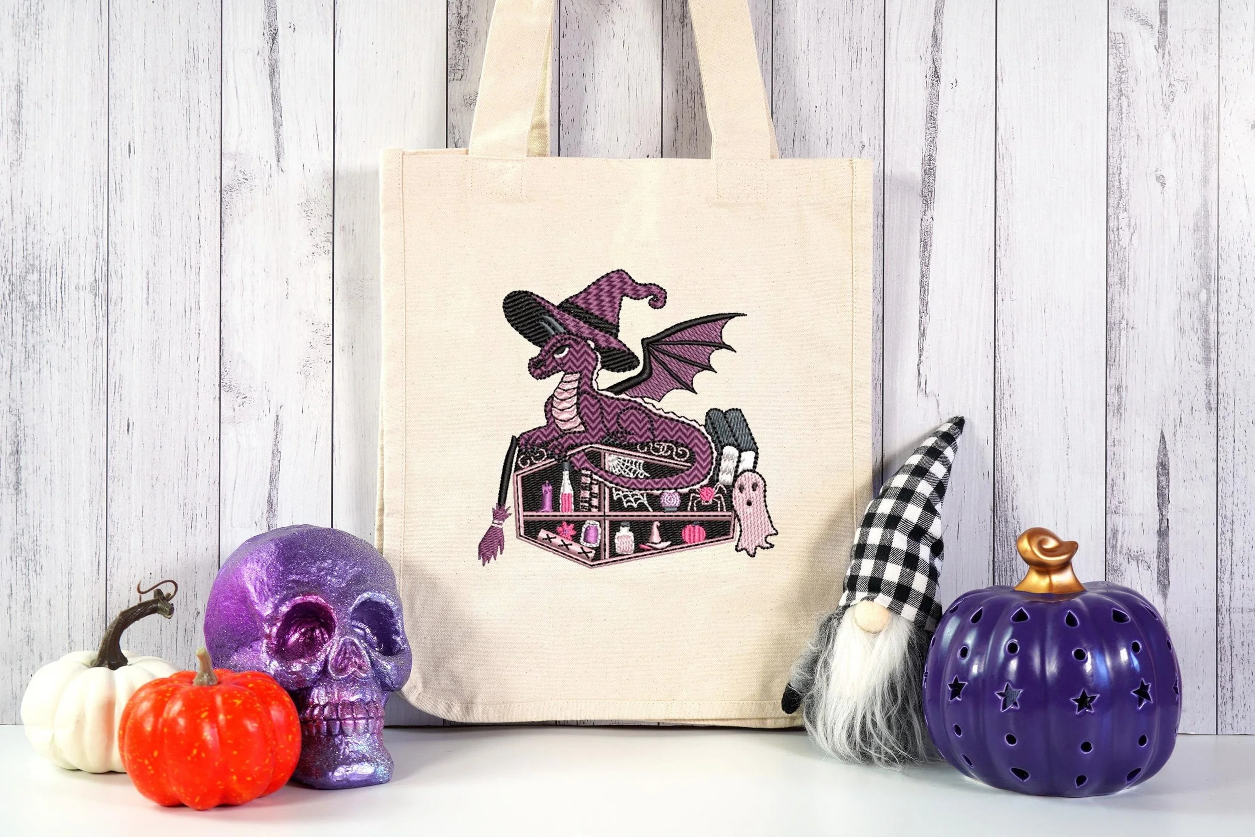 Witchy Dragon digital embroidery design