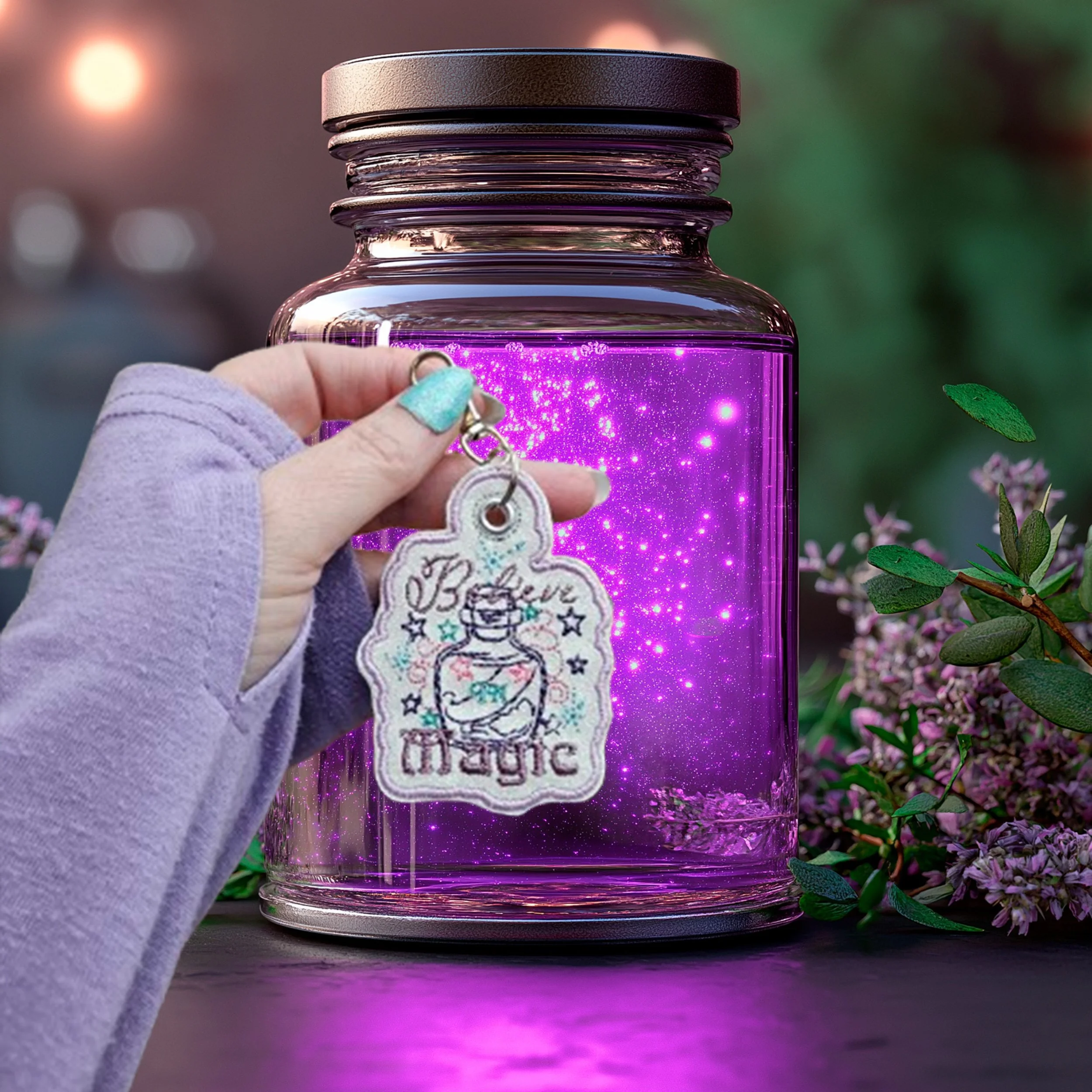 Believe in Magic Fob Digital Embroidery Design