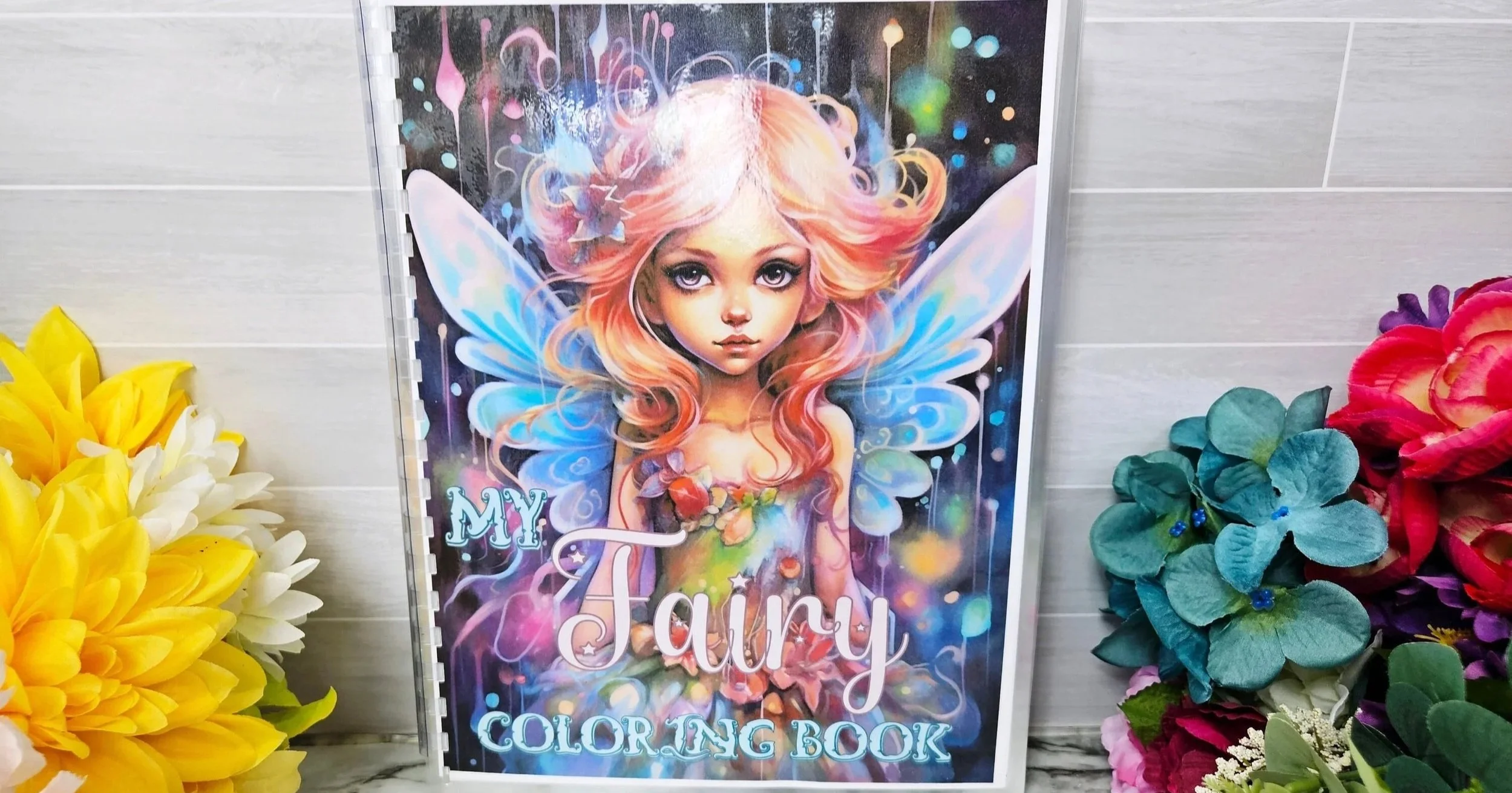 Fairy reusable coloring book