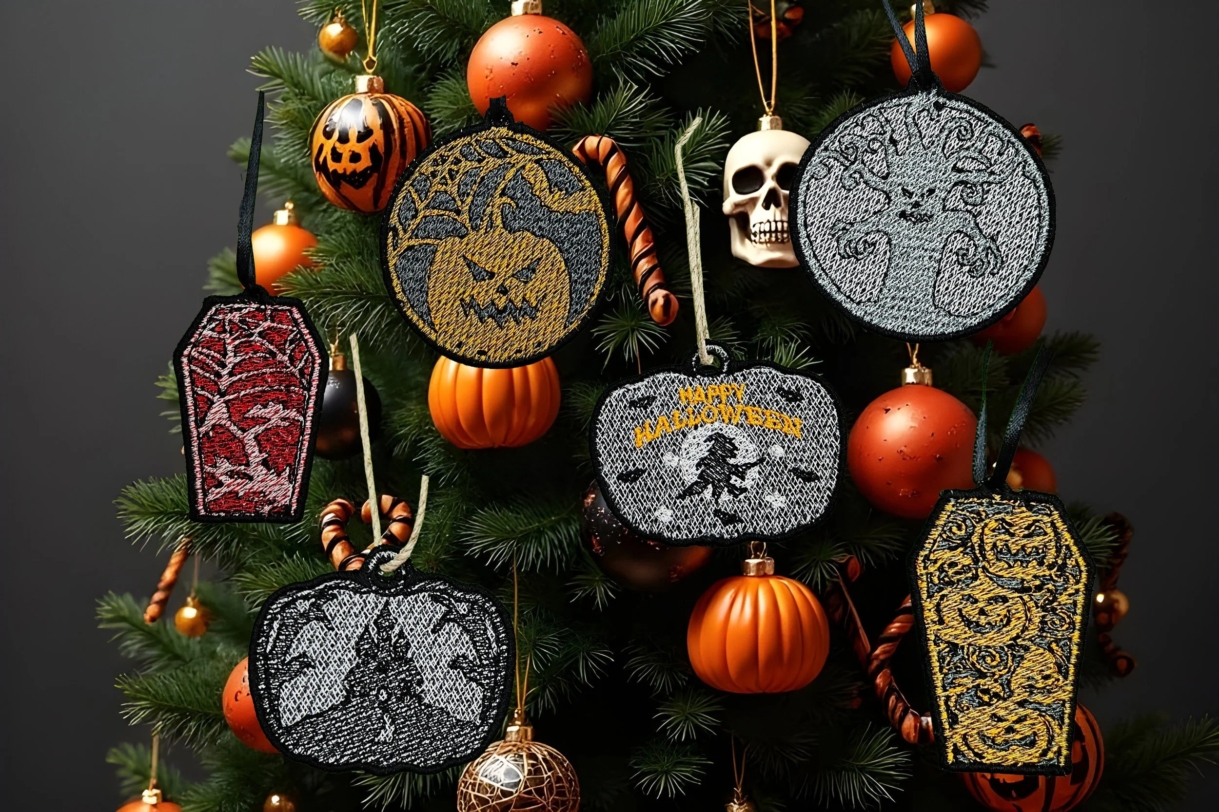Halloween Ornament Pack ITH Embroidery Designs