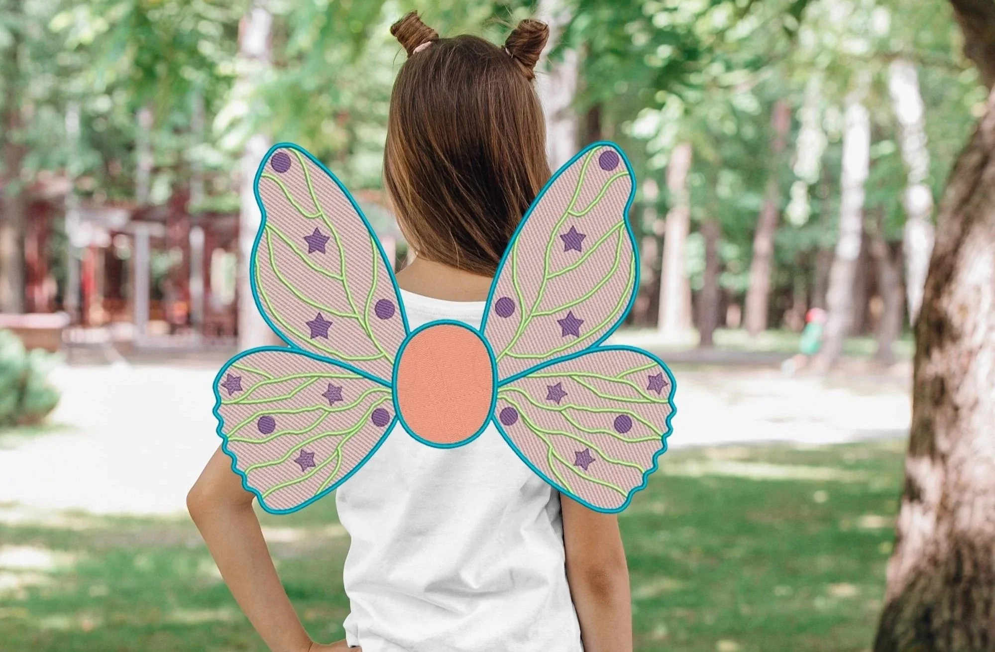 Wearable Butterfly Wings digital ITH embroidery design
