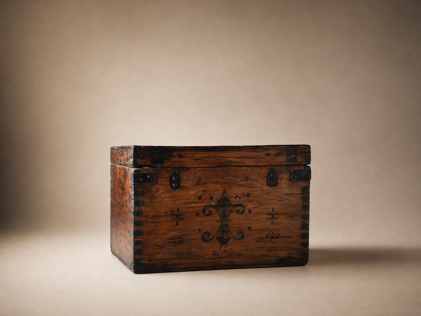 Small Vintage Chest | Wood with Handles