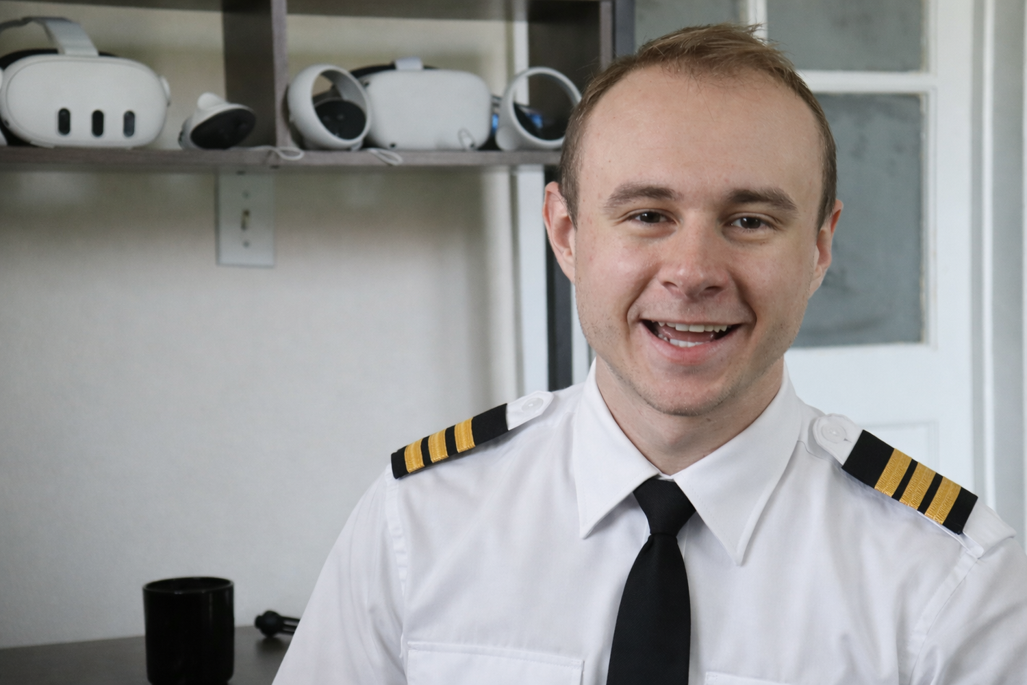 Hayden Teteak in his pilot uniform