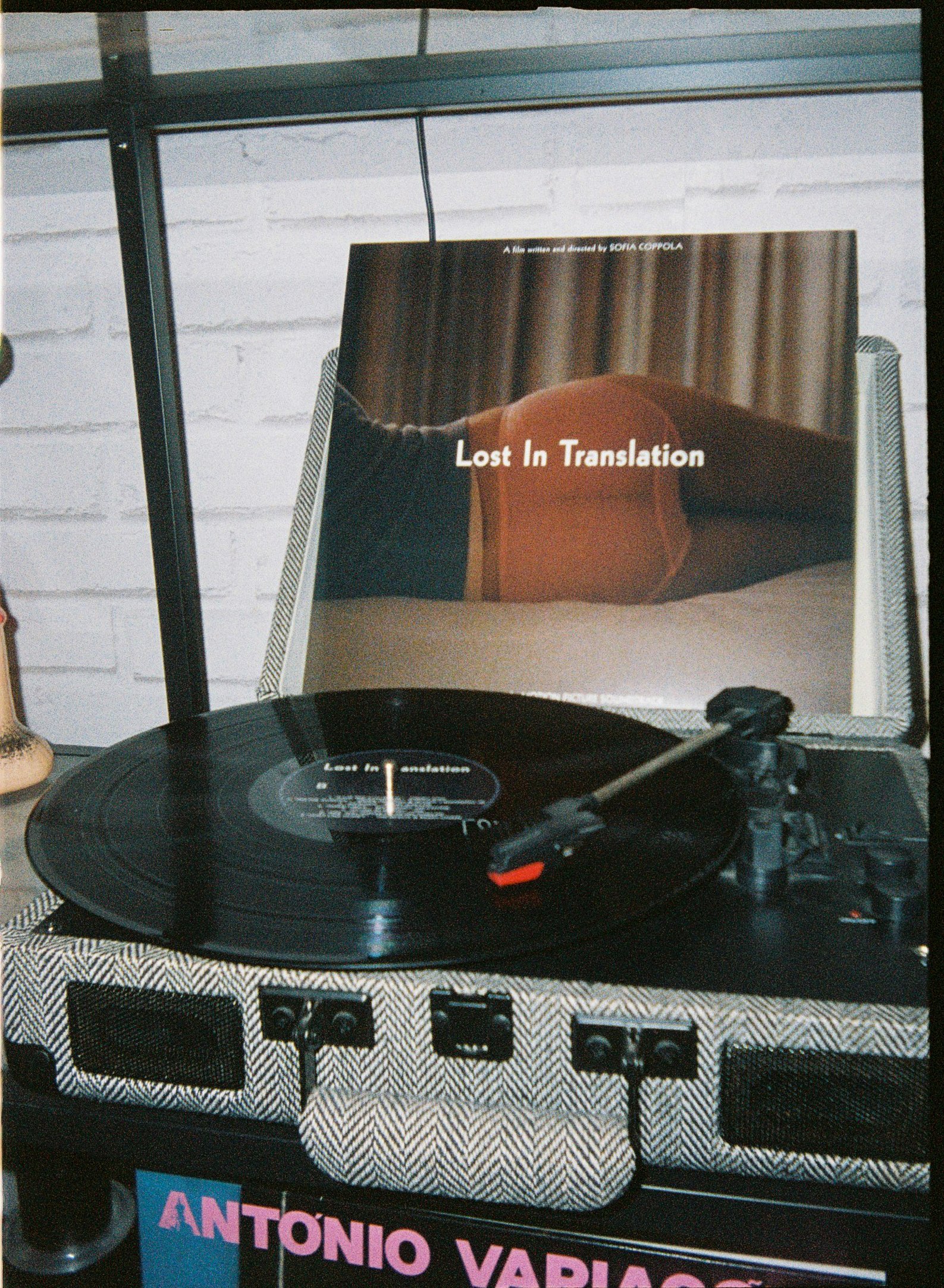 vynil collection and record playinh lost in translation