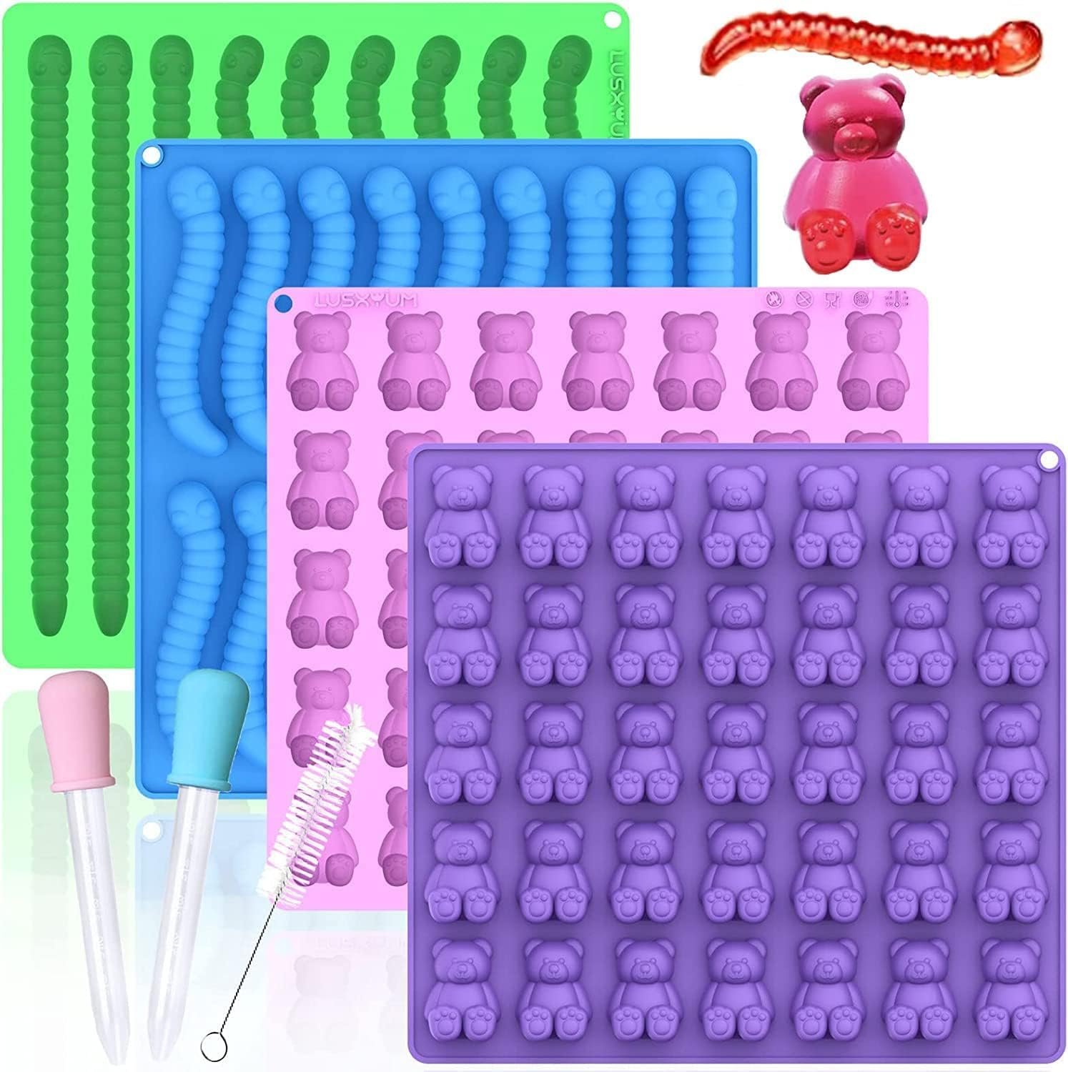 (102) Gummy worm and bear molds
