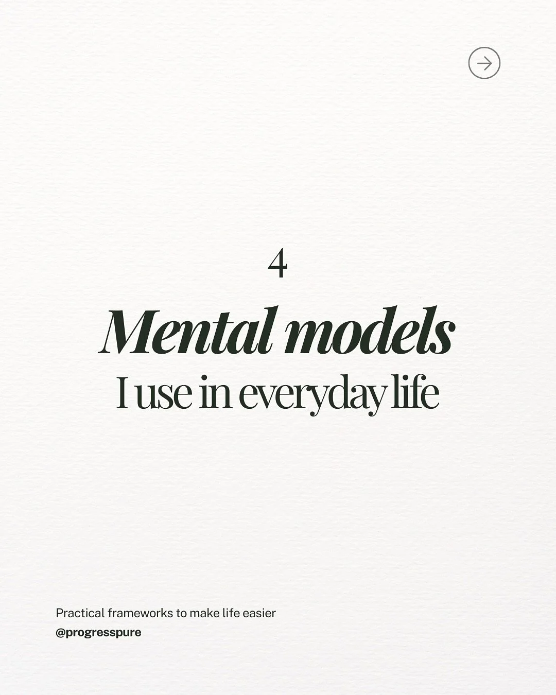 These are 4 mental models / tools which have helped me start to rewire my brain to simplify and enrich my life 🌸 (these need to be practised so they become second nature, write them on a post-it note where you&rsquo;ll be reminded). 

1. A physical 