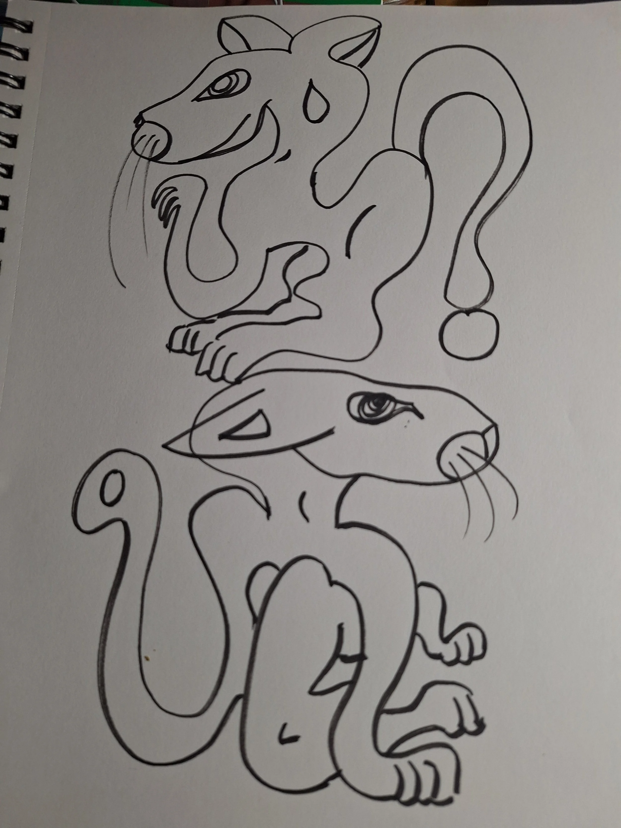 Surrealistic Felines ( Sketch drawings)