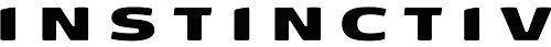 Der Ausschnitt zeigt das Logo von 'INSTINCTIV' in großen schwarzen Buchstaben auf weißem Hintergrund.