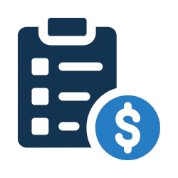 Clipboard with checkboxes and a dollar sign icon, representing finance or budgeting.