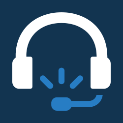 Headset with microphone icon