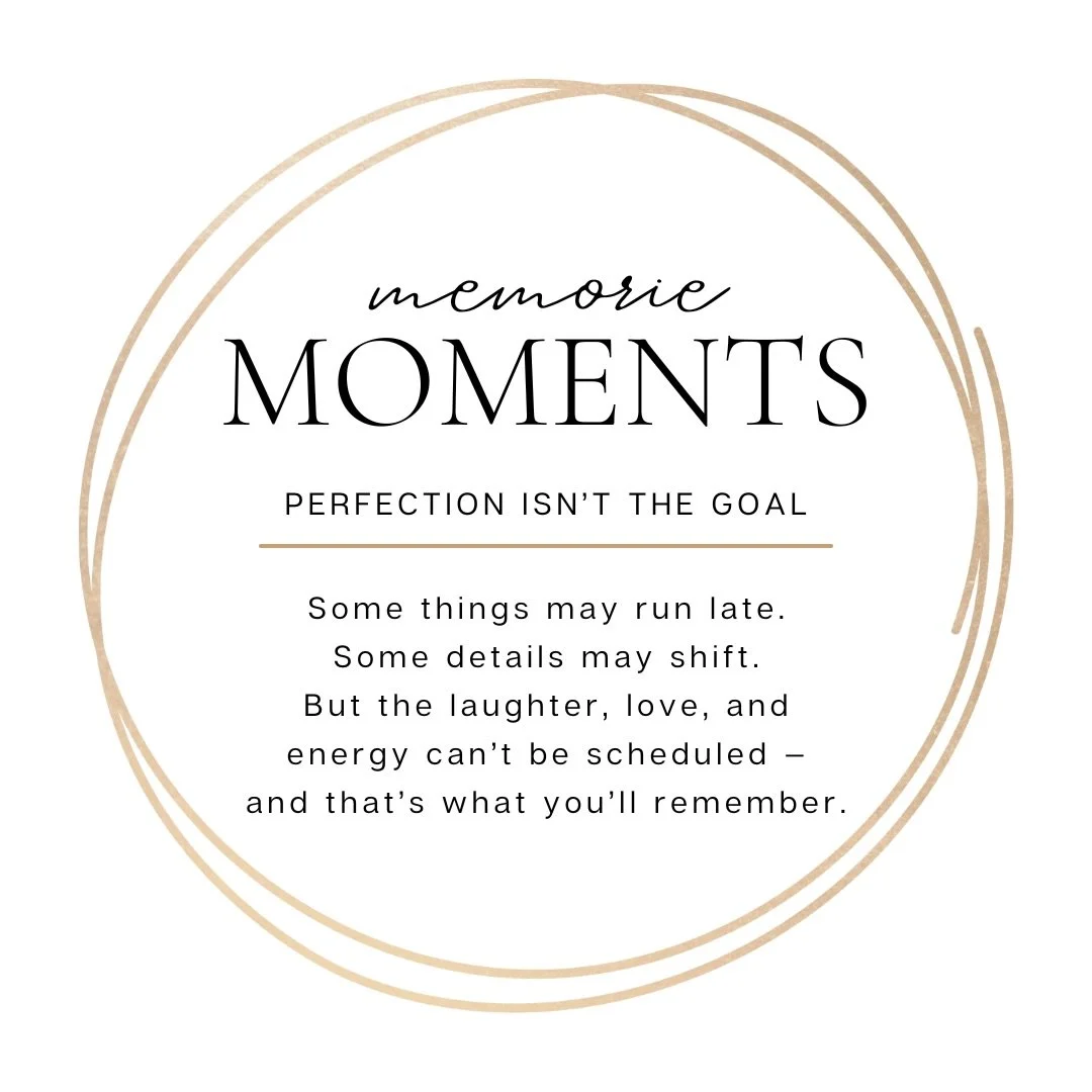 #MemorieMoments | A reminder we love sharing: It doesn&rsquo;t have to be perfect. 🤍

The most beautiful events aren&rsquo;t flawless &mdash; they&rsquo;re full of feeling. The hugs, the happy tears, the moments you didn&rsquo;t plan for. Focus on h