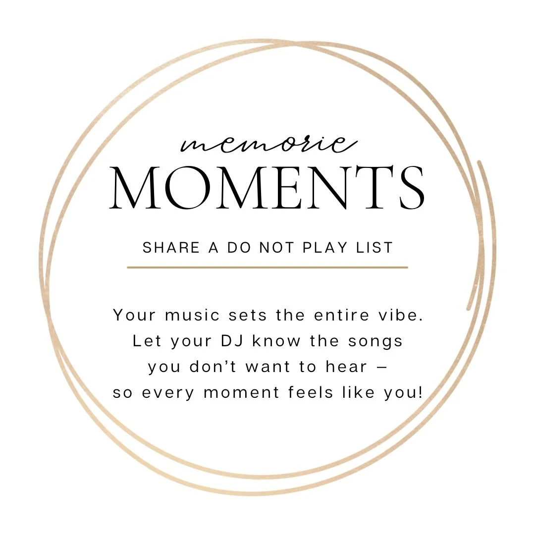 #MemorieMoments | Music sets the tone. 🎶🎧

Share a &ldquo;do not play&rdquo; list.

Some songs may feel off.
Some moments need the right energy.

But the vibe of your celebration should always feel like you &mdash; and that starts with what isn&rsq