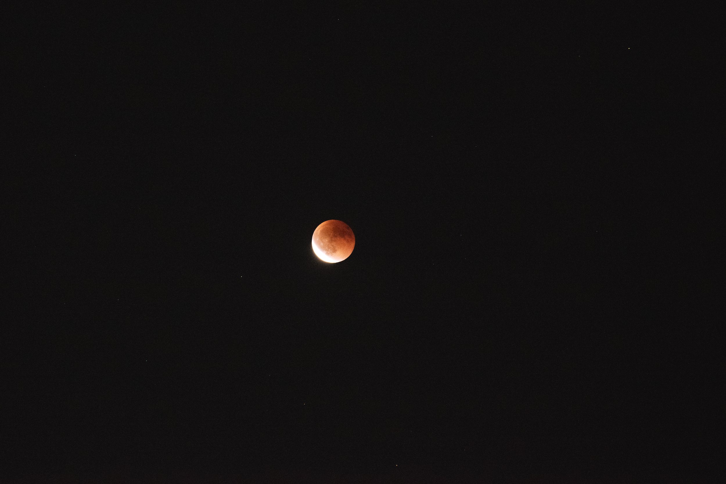  the end stage of the lunar eclipse in September 2025 as seen from San Teodoro 