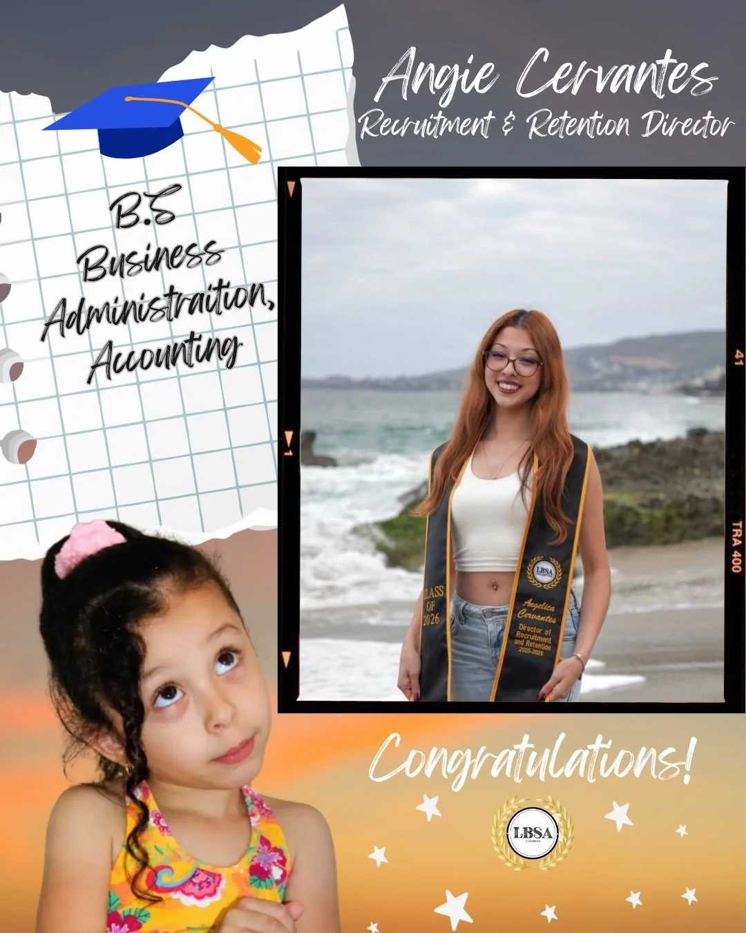 Congratulations to our Recruitment &amp; Retention Director, Angie!⭐️

Swipe to read what she has to say about being apart of LBSA and see her favorite memories from being on executive board!💐