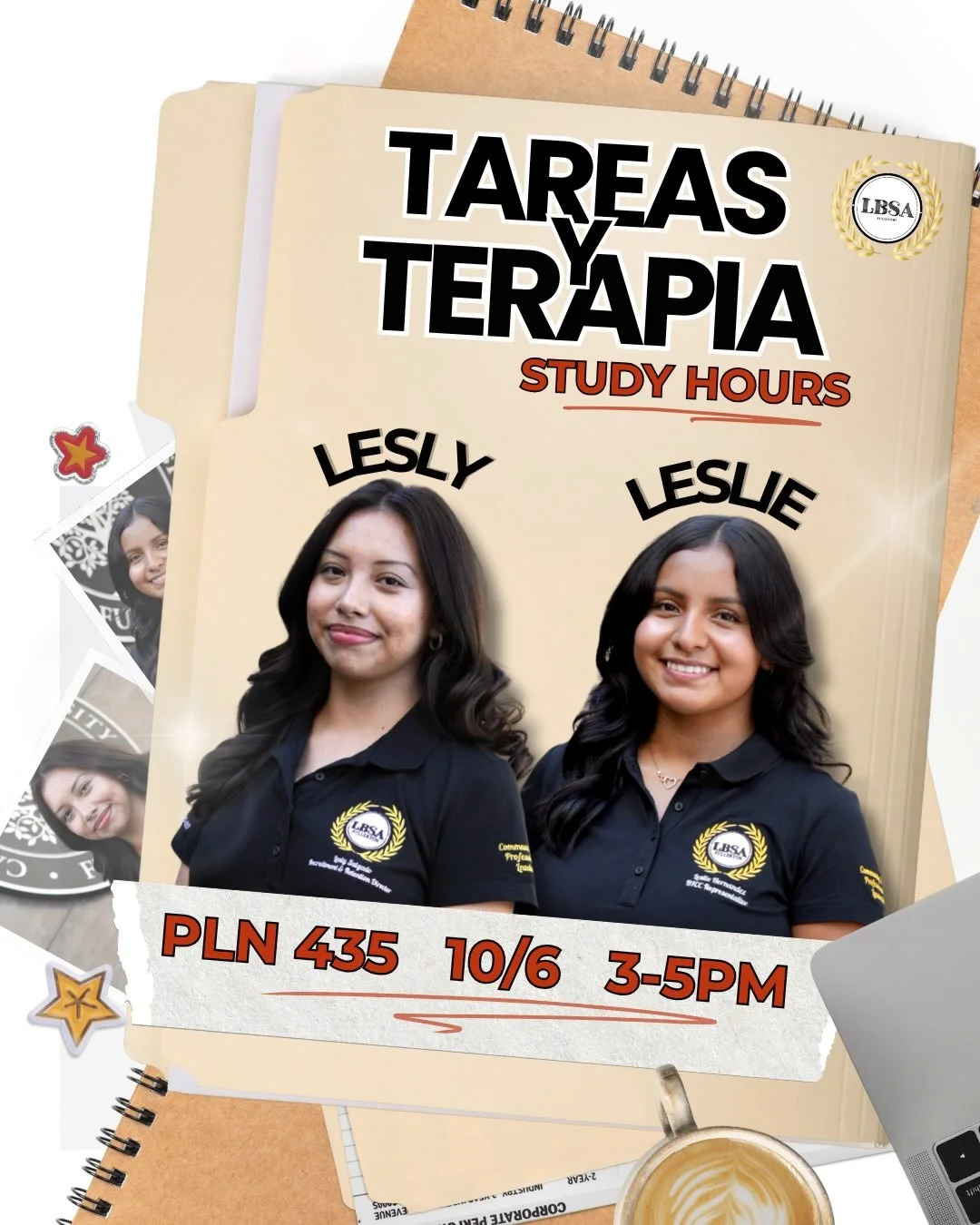 Got exams? Come study with us this week 🙈👻

This week we have:

📍Lesly &amp; Leslie ⭐️ Tuesday 10/6 @ 3-5pm in PLN 435
📍Alyssa &amp; Sherlyne ⭐️ Wednesday 10/7 @ 1-3pm in PLN 440
📍Alex &amp; Ariana ⭐️ Thursday 10/8 @ 5-7pm in PLN 440