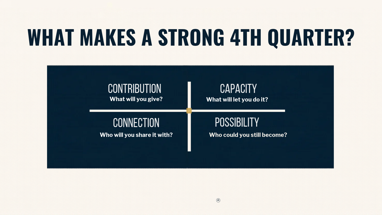 The 4th Quarter Framework: Four Dimensions of a Strong Next Chapter