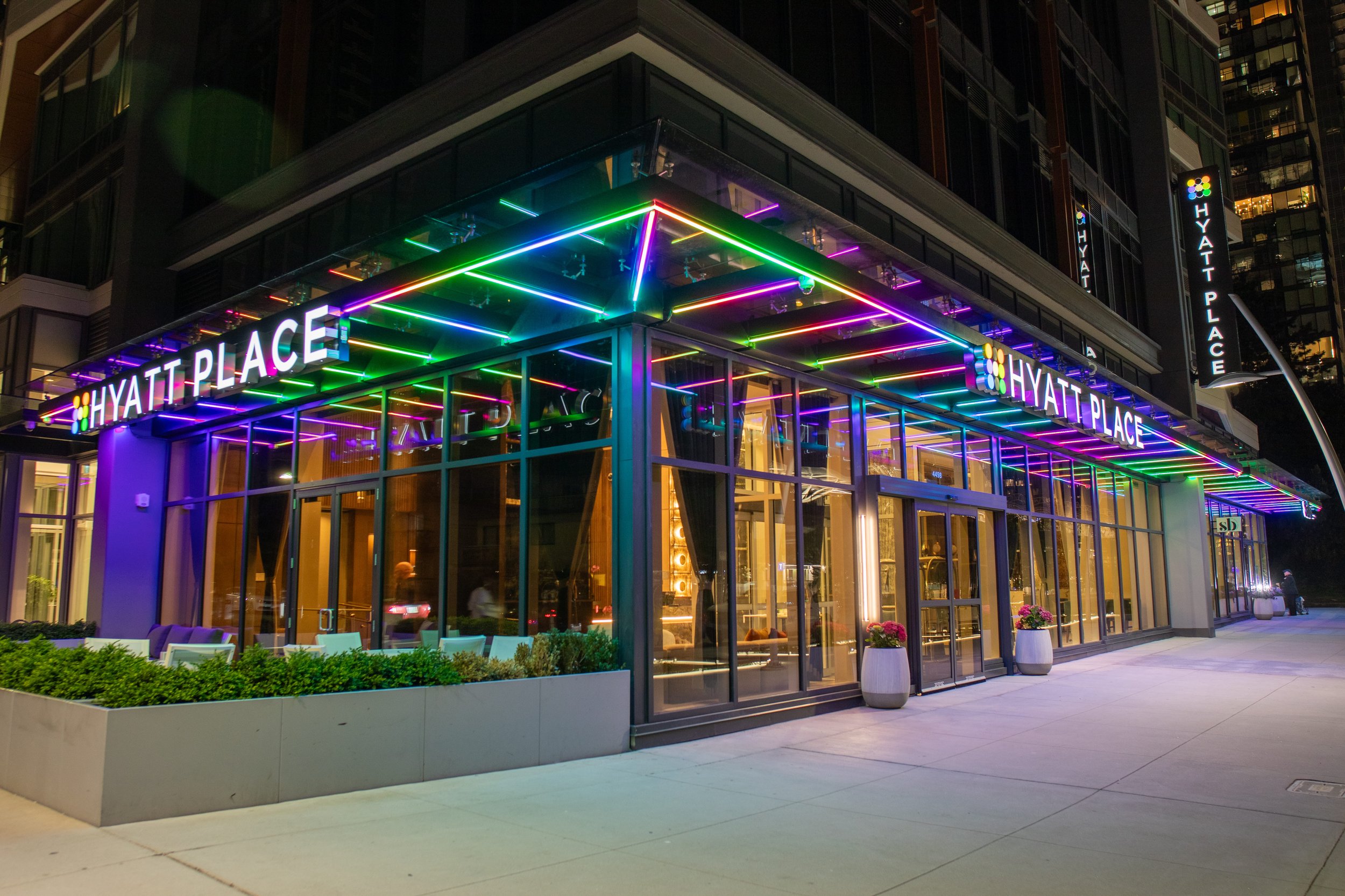 Led strip lighting for hotel in burnaby