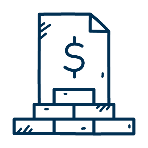 Symbolbild eines Papierdokuments mit Dollarzeichen, das auf einem Stapel von Geldscheinen liegt.