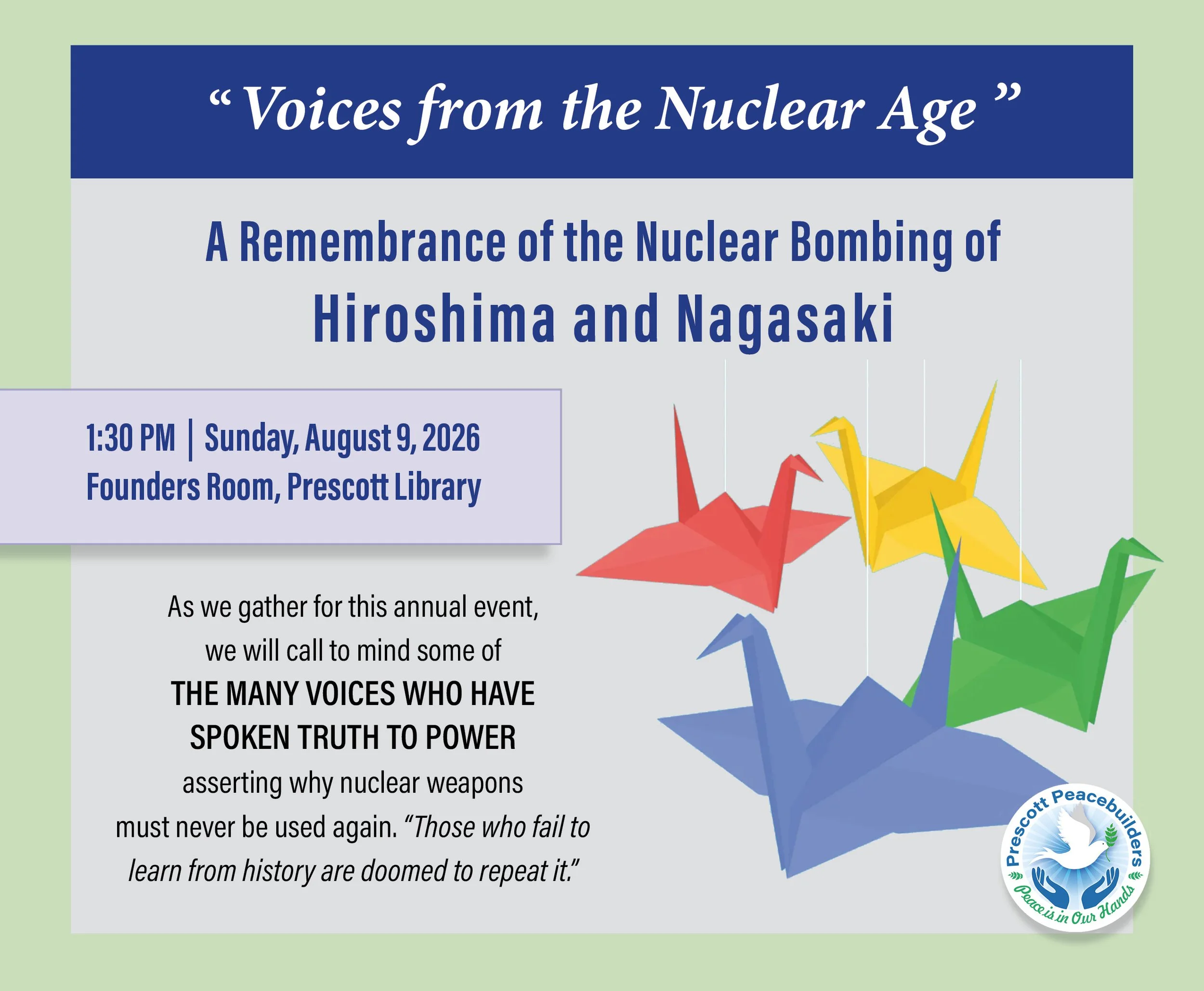“Voices from the Nuclear Age” – A Remembrance