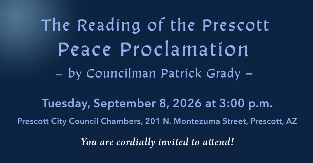 The Reading of the Prescott Peace Day Proclamation 