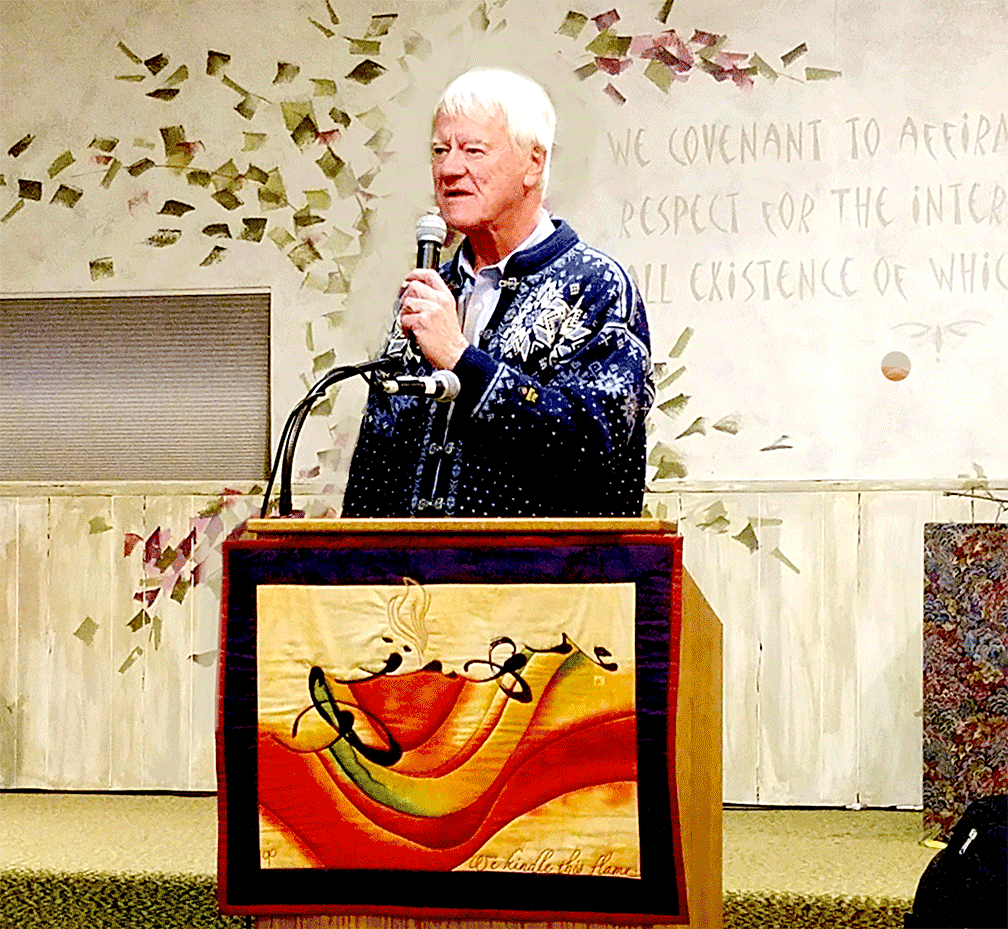 2020. George Lakey, activist and author, spoke at Granite Peak UU and Peregrine Bookstore.