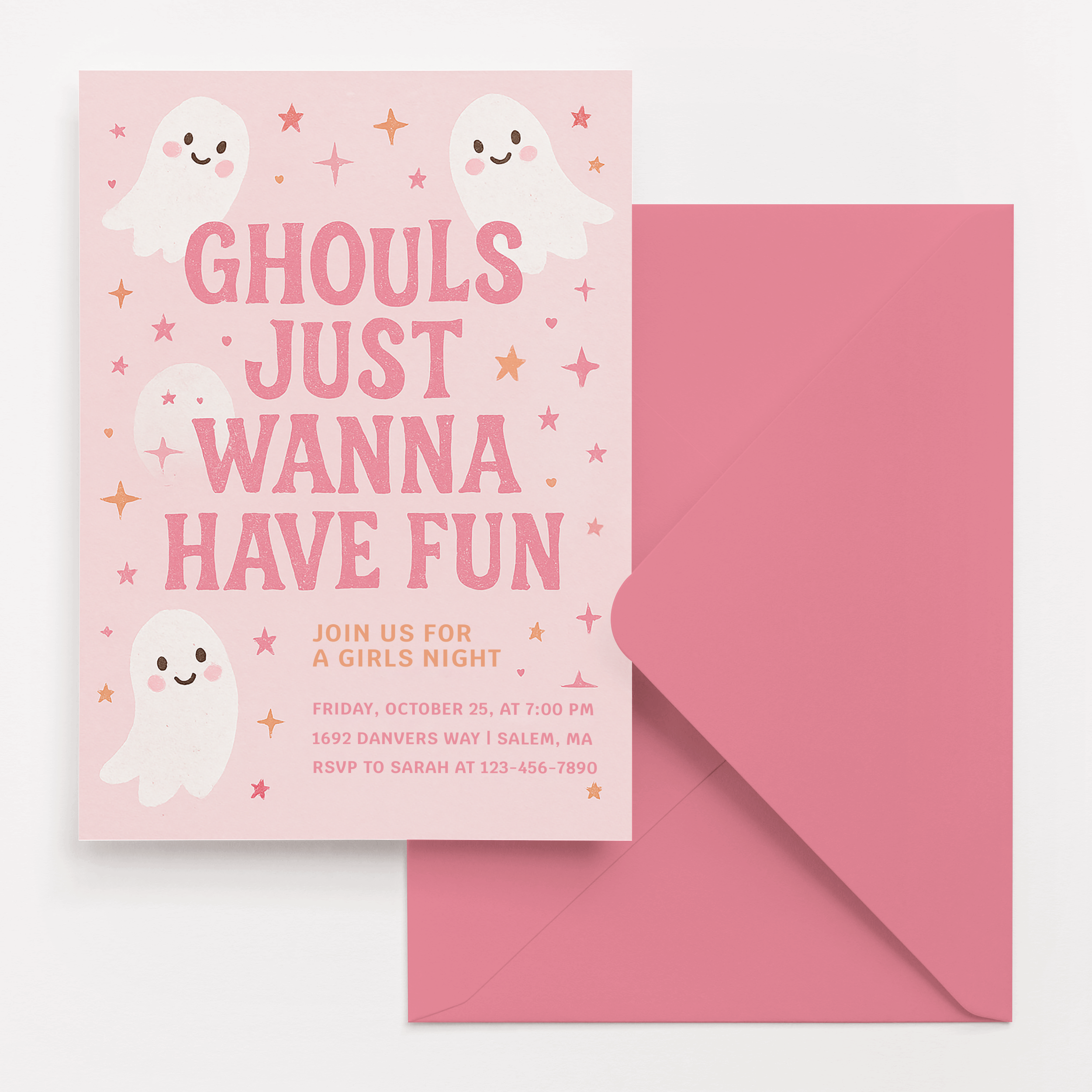 Halloween Girls' Night Invitation Template