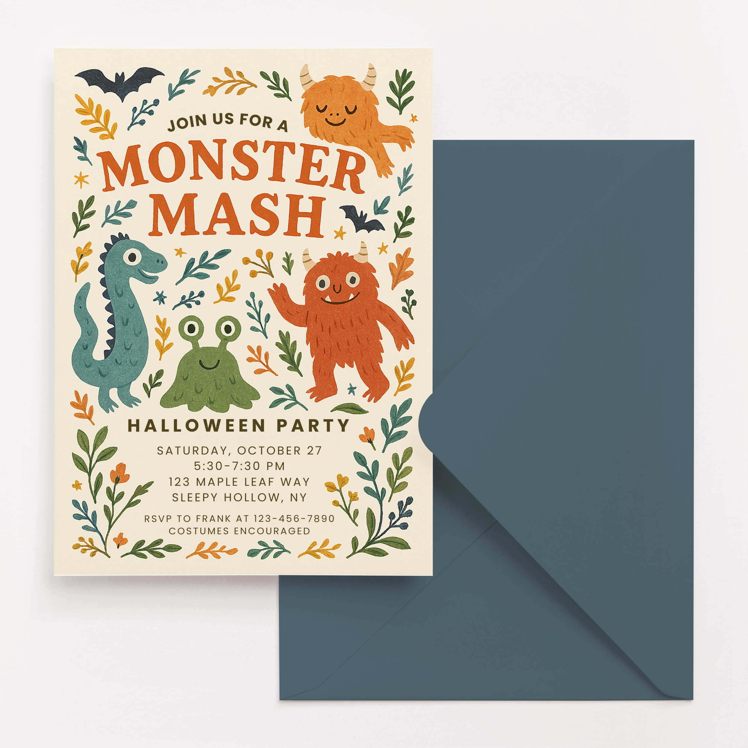 Monster Mash Halloween Bash Invitation Template