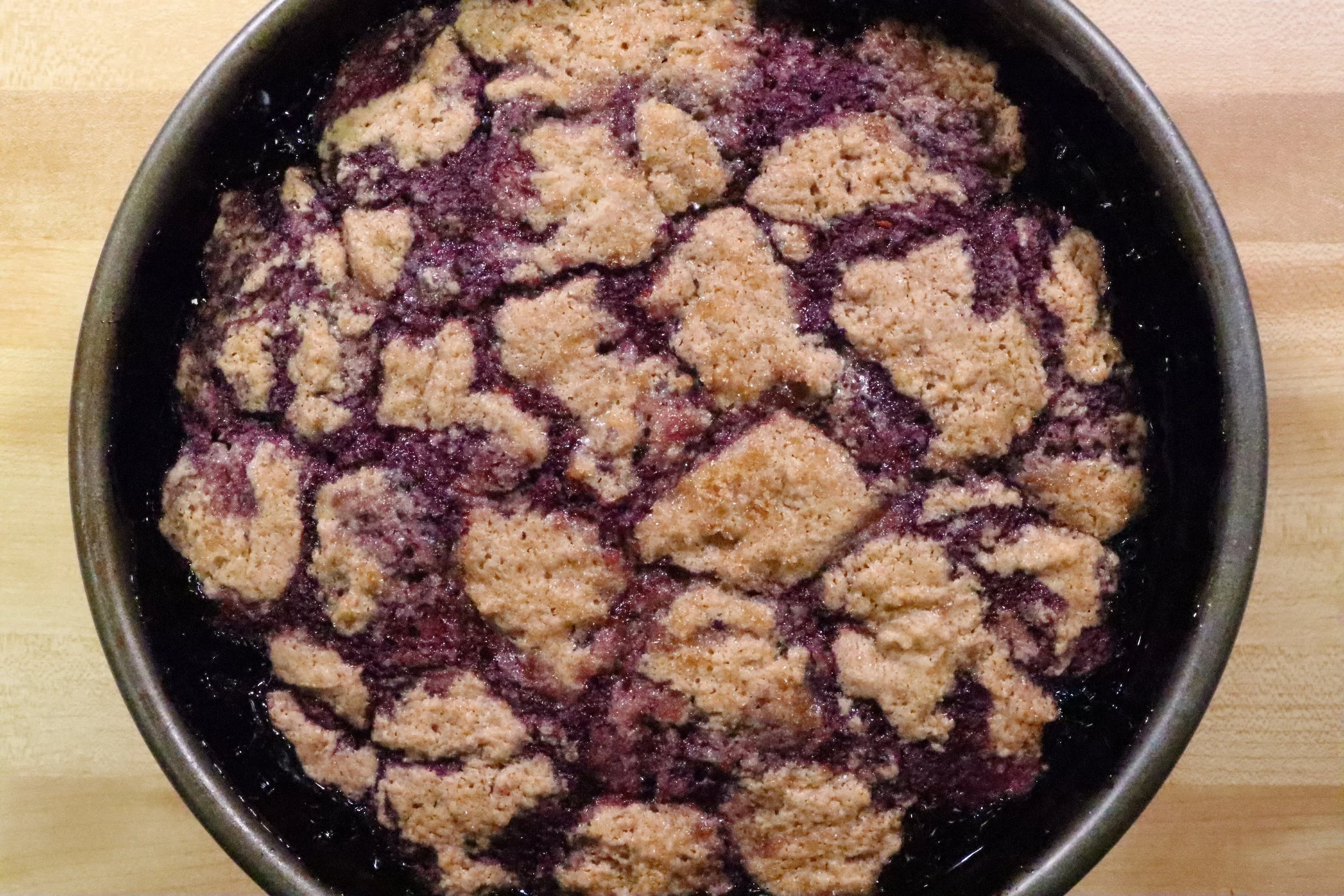 Simple Homemade Huckleberry Cobbler