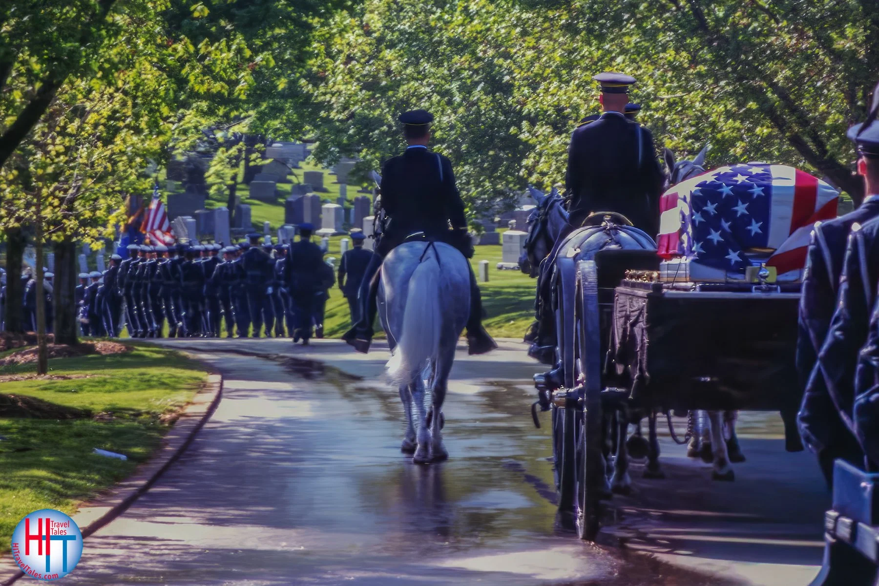 Horsedrawn caisson from Ara ceremony