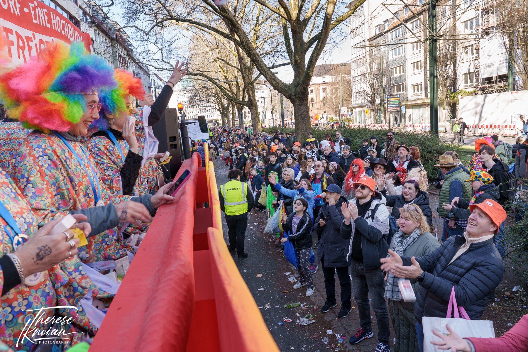 Duesseldorf Carnival Crowds begging for Candy.jpg